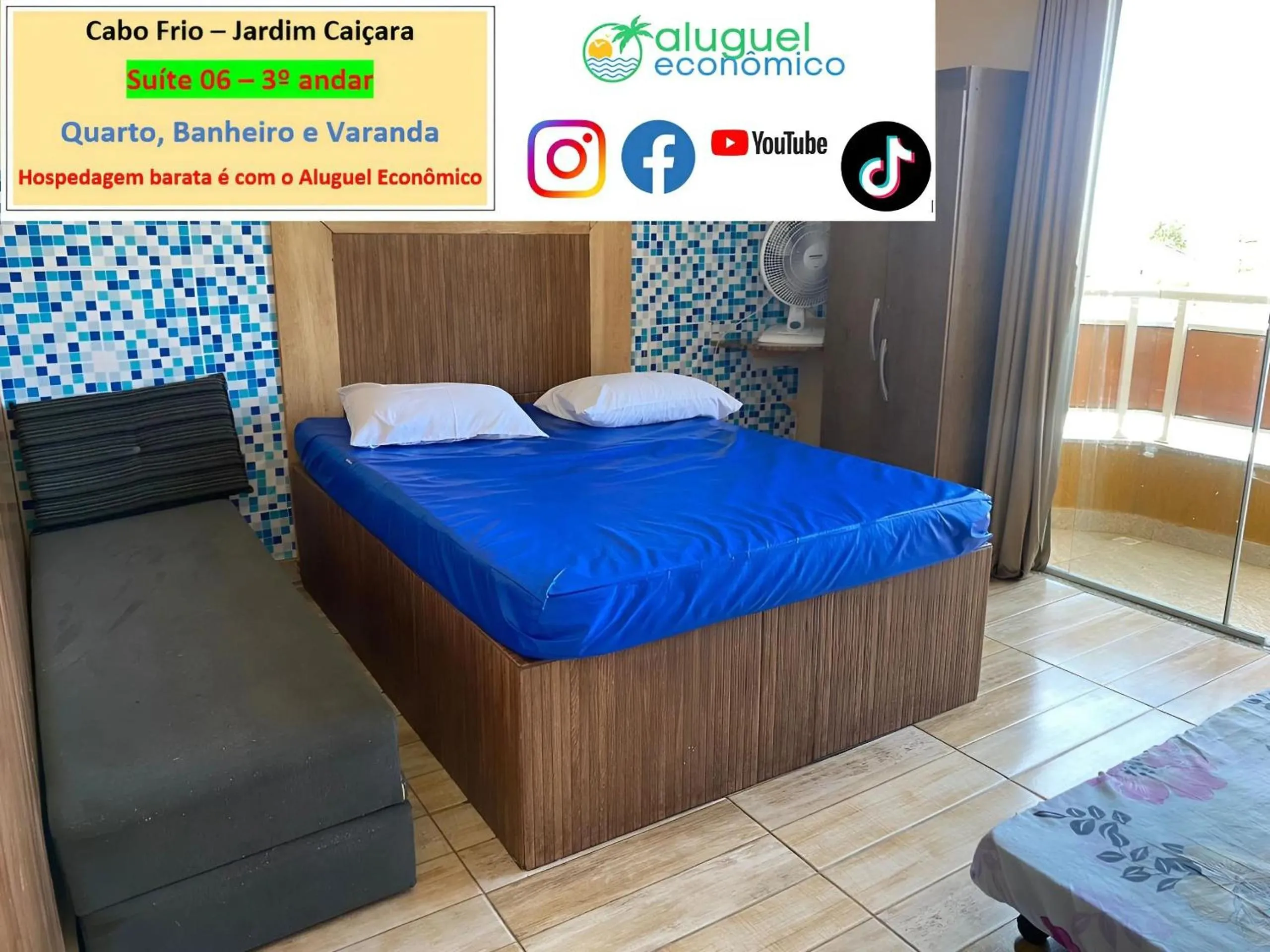 Bedroom, Bed in Cabo Frio - Jardim Caiçara - Aluguel Econômico