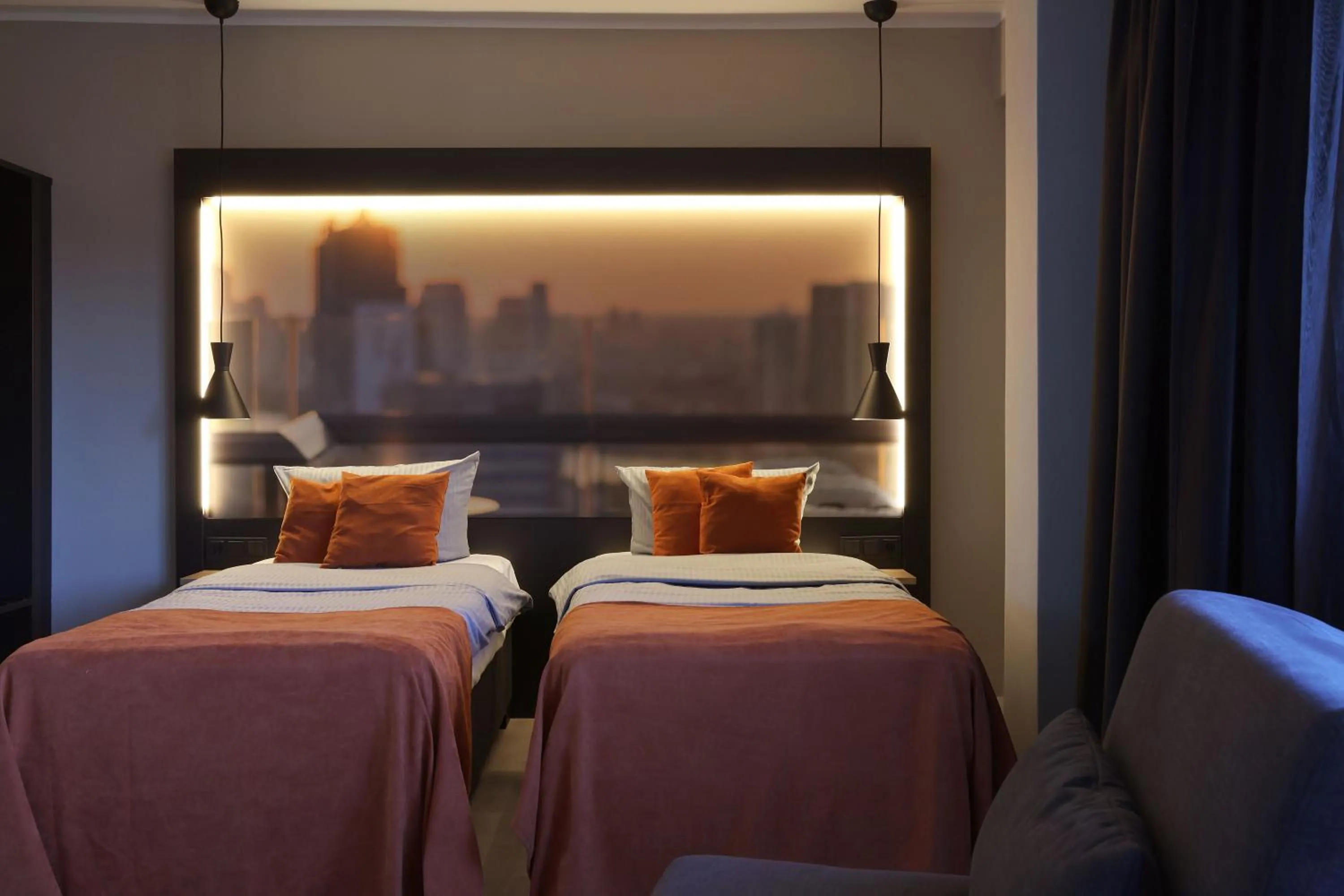 Bed in JustStay Mülheim Hotel & Apartments