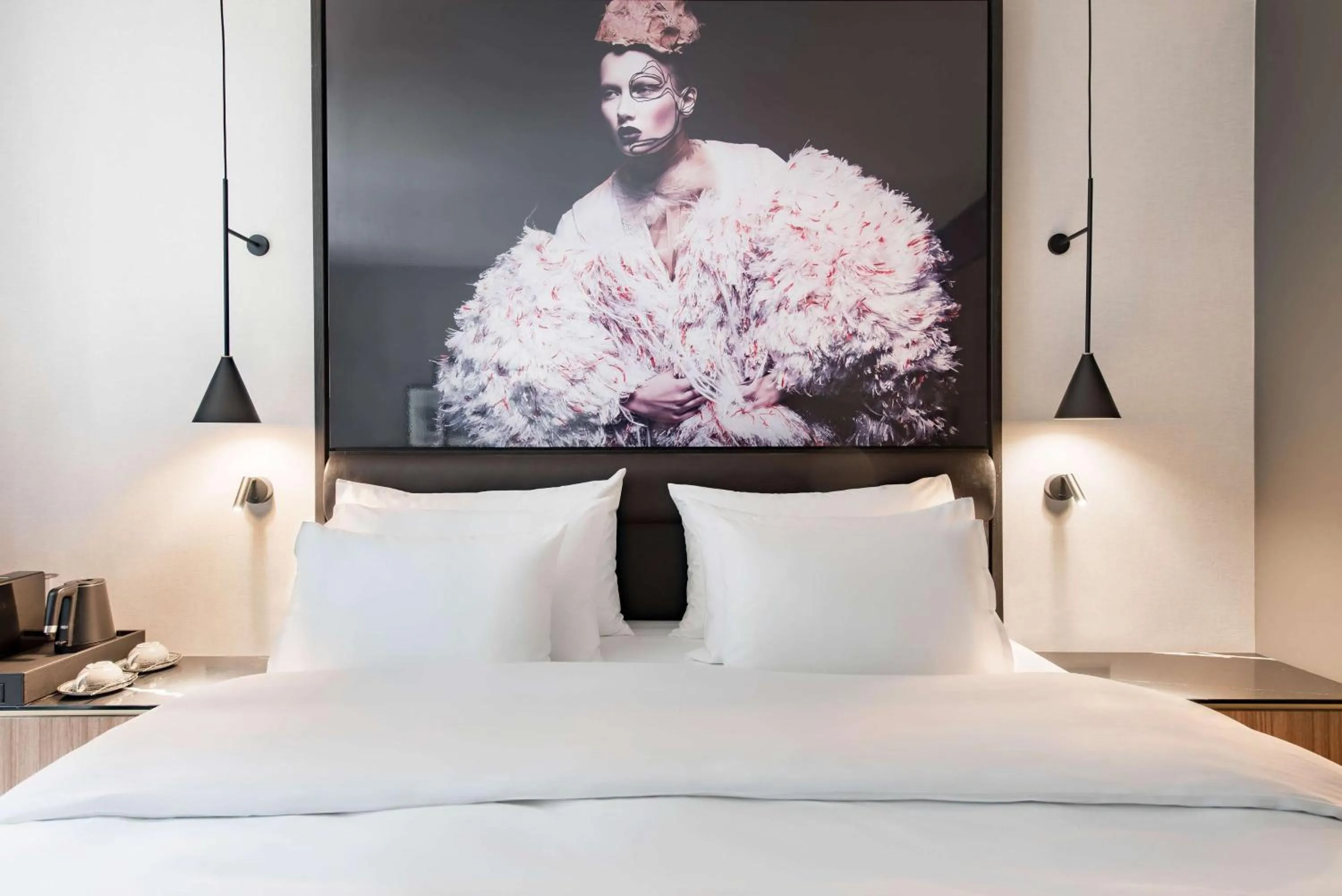 Decorative detail, Bed in Radisson Collection Hotel, Berlin