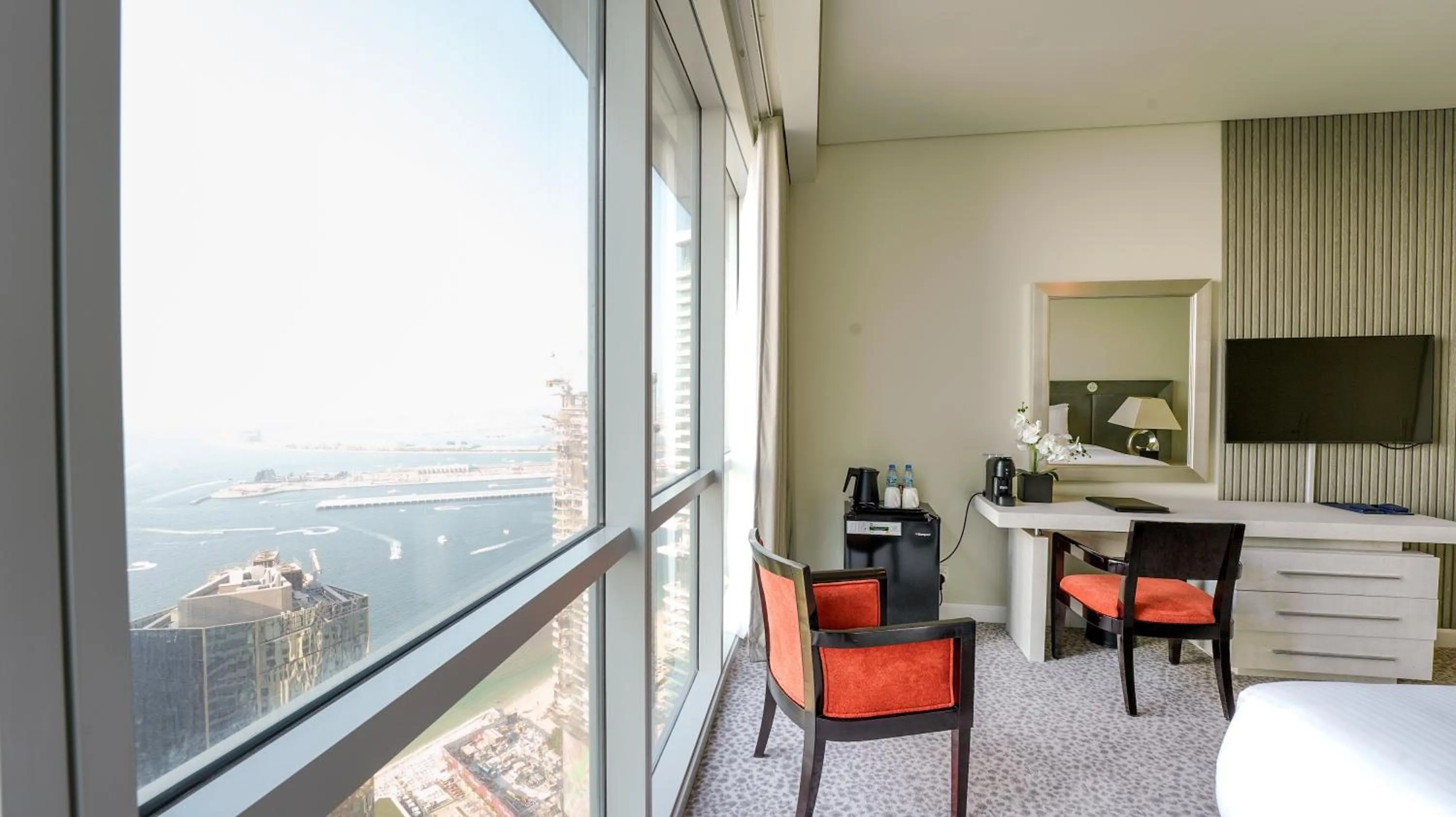 Seating area in Blue Beach Tower The Walk JBR