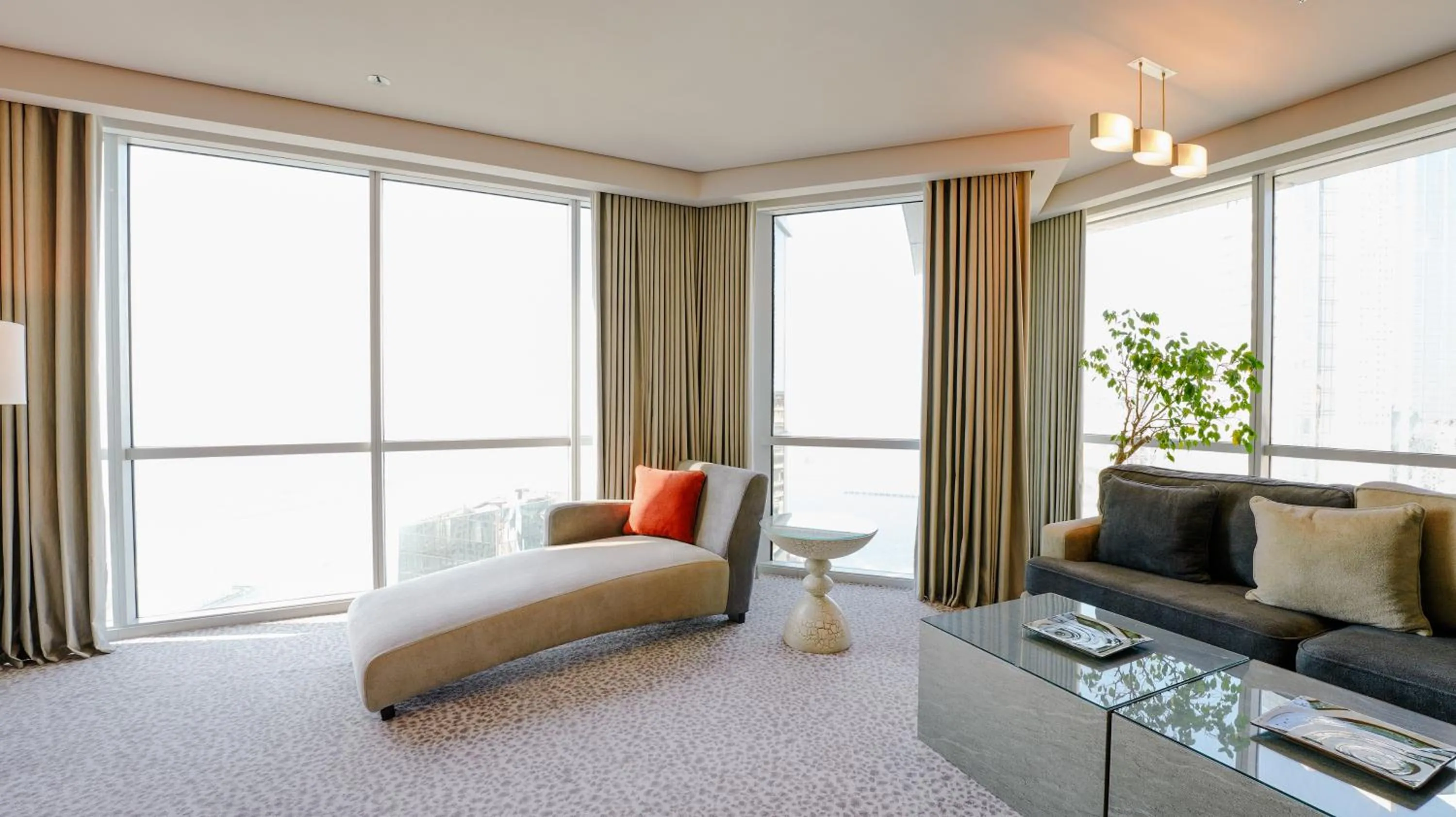 Seating area in Blue Beach Tower The Walk JBR