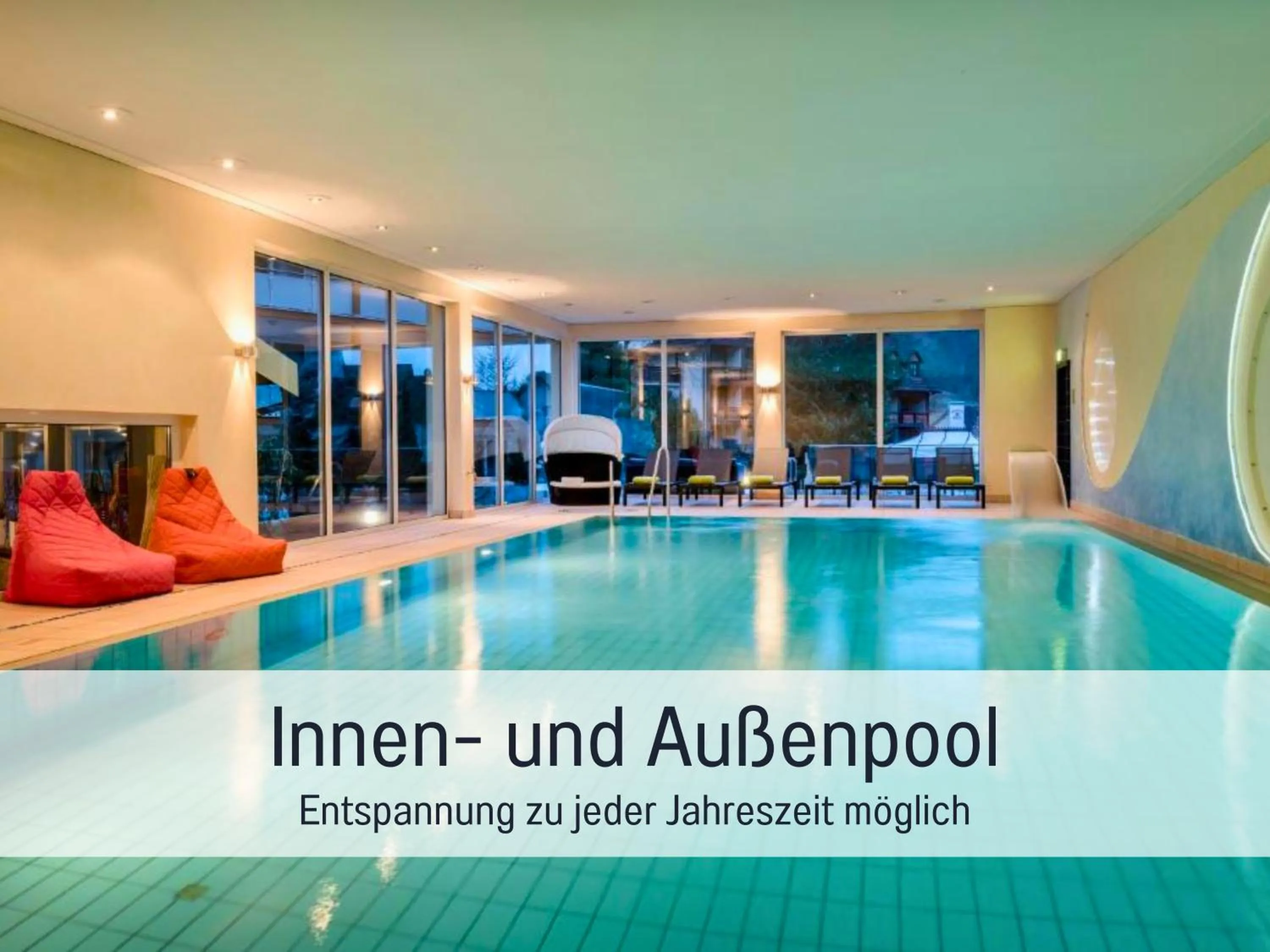 Pool view in Hotel Lamm