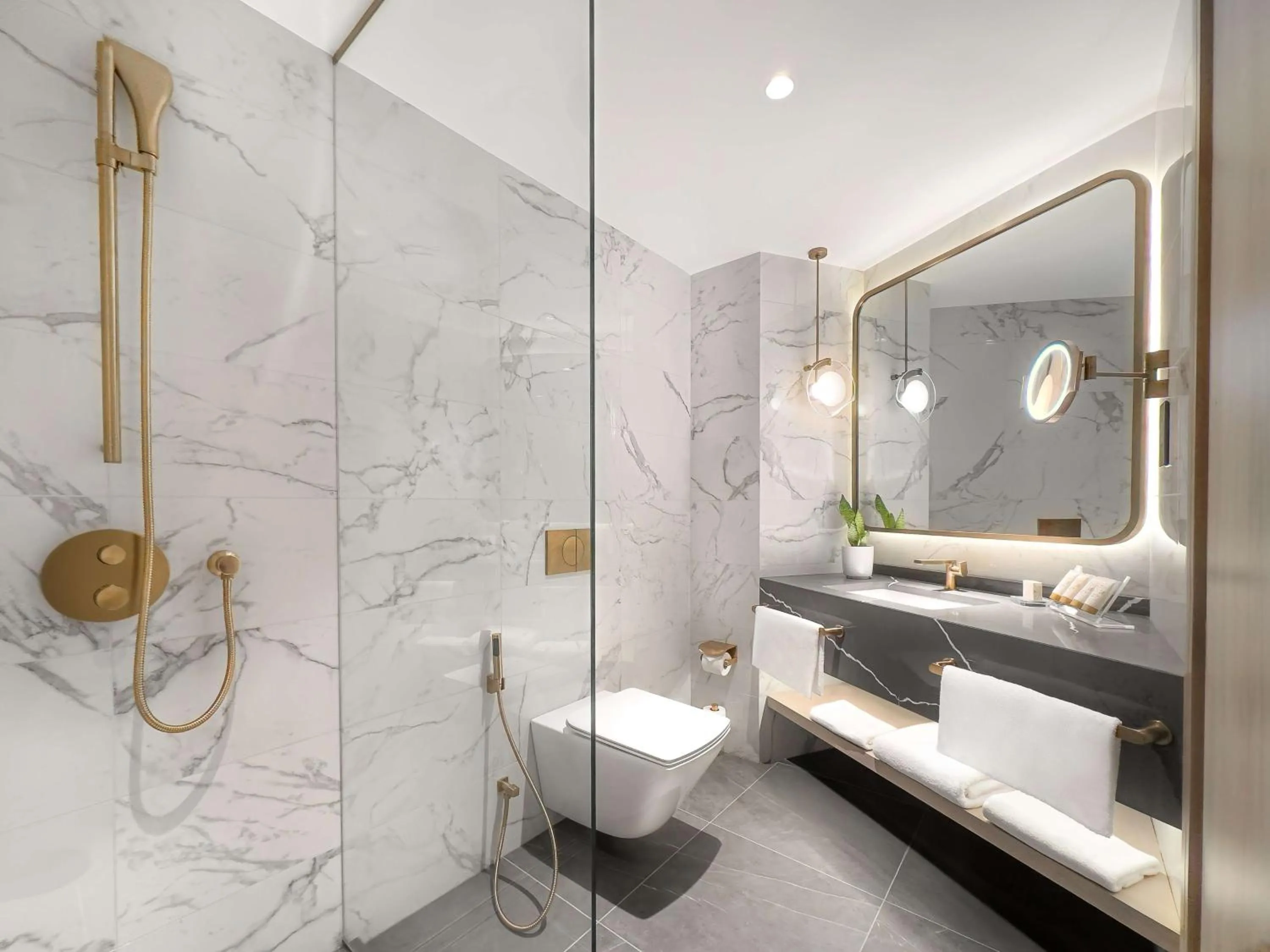 Bathroom, Bed in Kempinski Hotel Amman