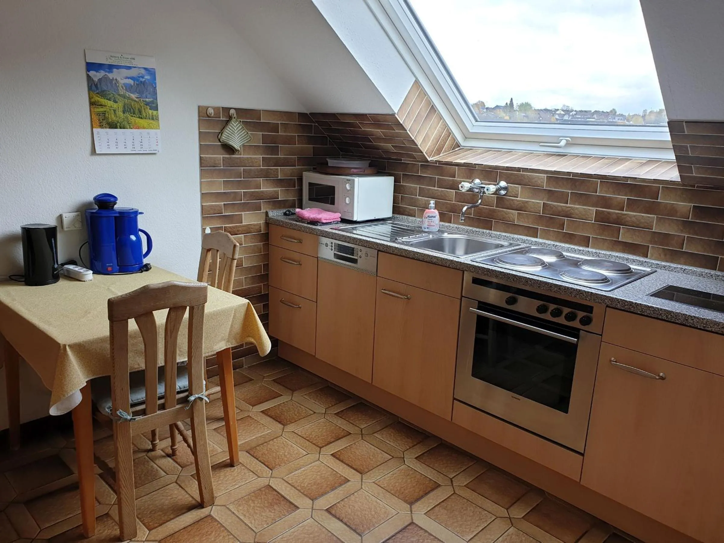 Kitchen or kitchenette in Ferienwohnung Wicker
