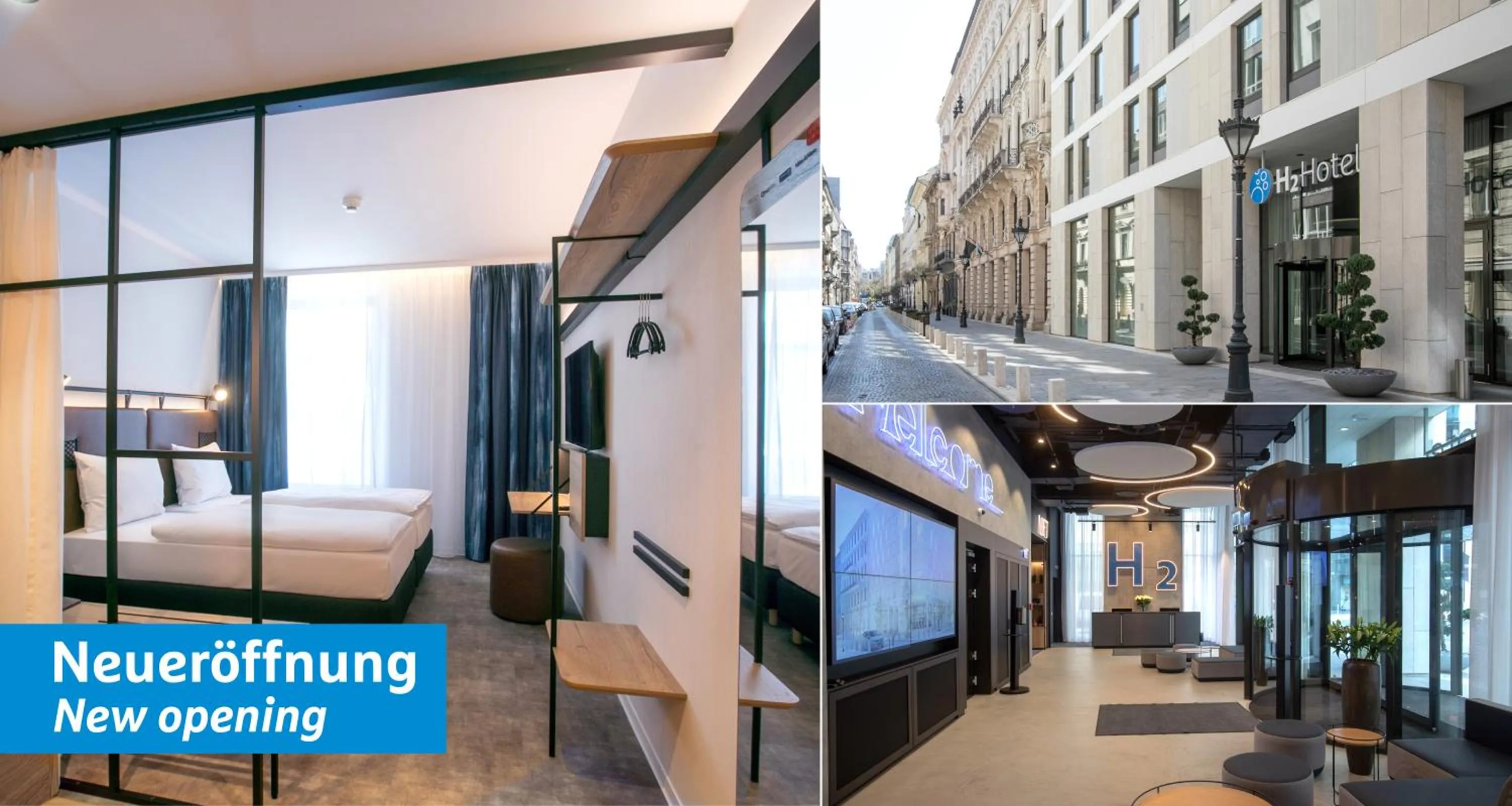 Property logo or sign in H2 Hotel Budapest