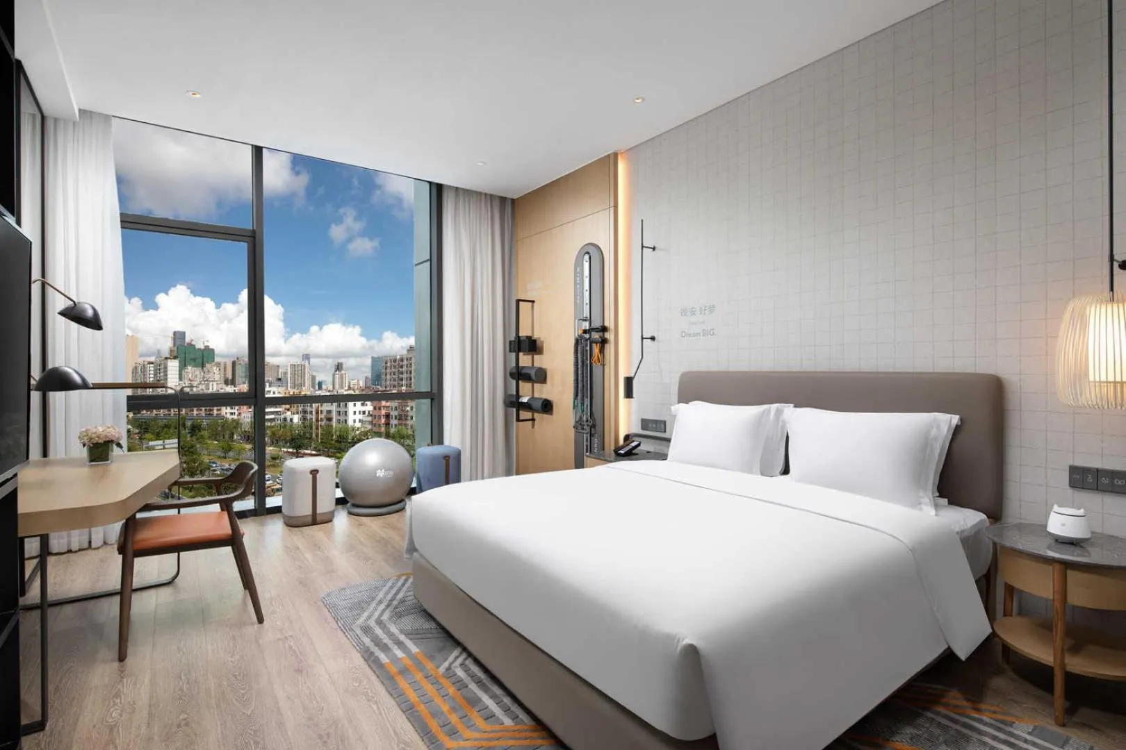 Bed in EVEN Hotel Shenzhen Nanshan by IHG