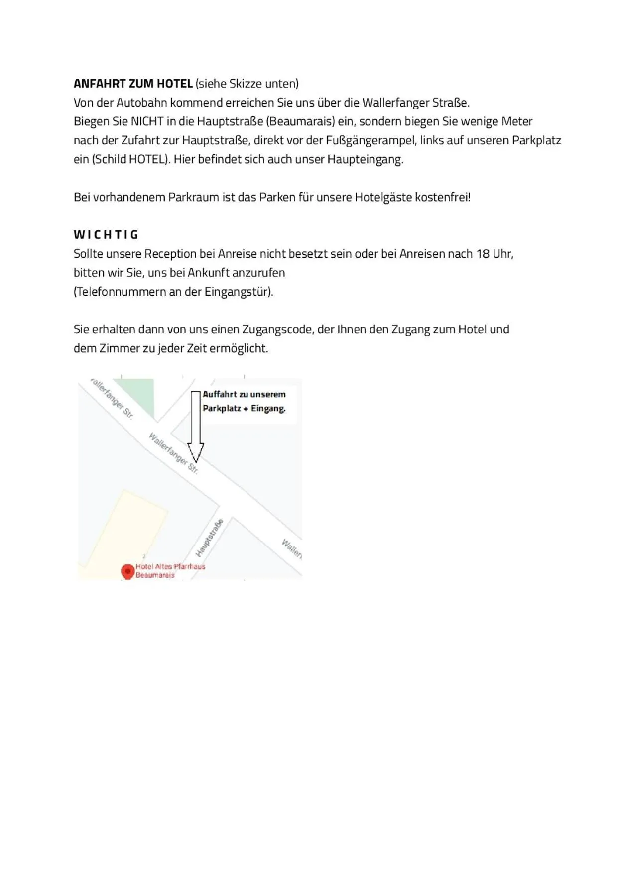 Hotel Altes Pfarrhaus Beaumarais