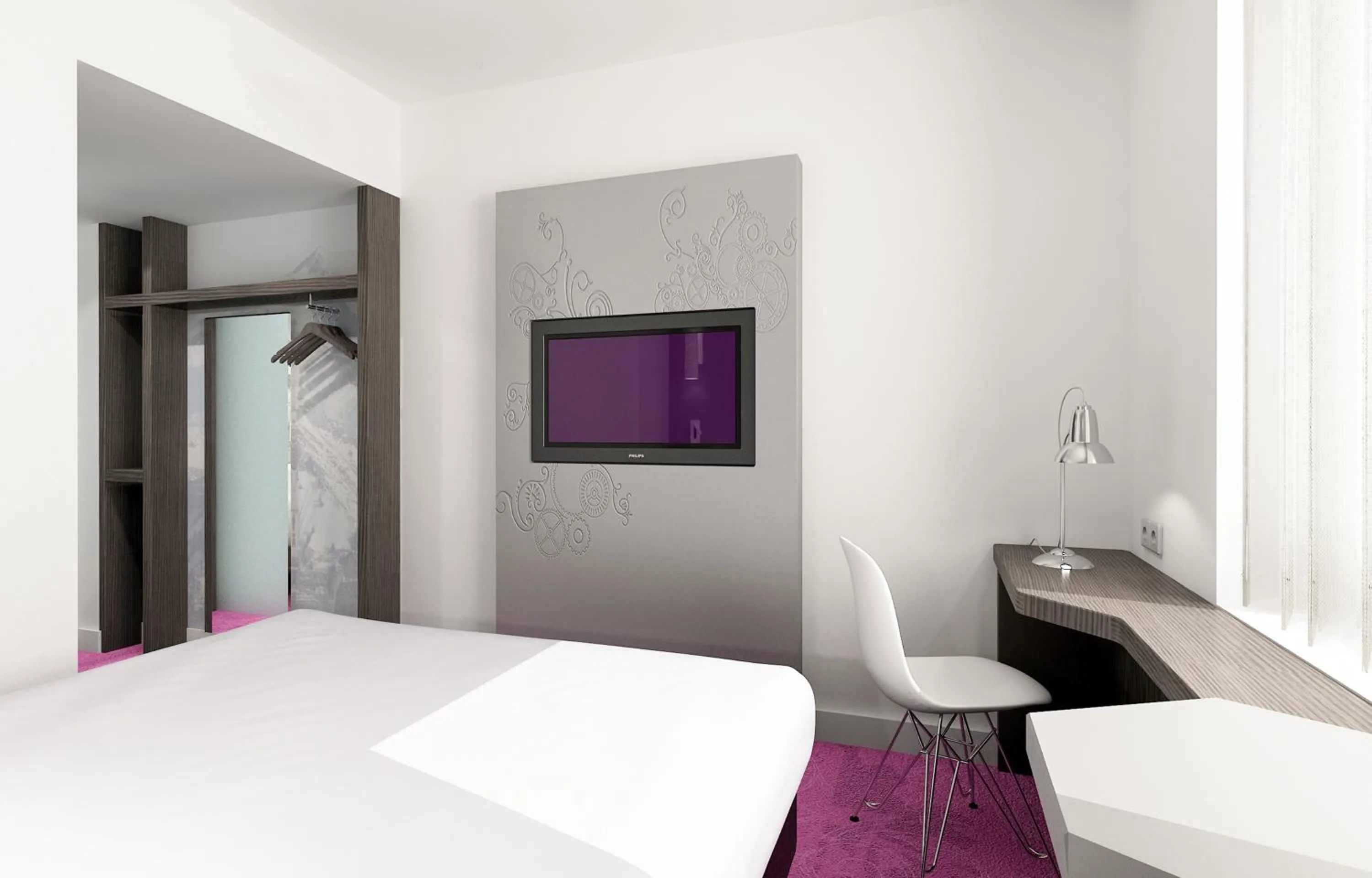 Bed in VISIONAPARTMENTS Place de Cornavin - contactless check-in