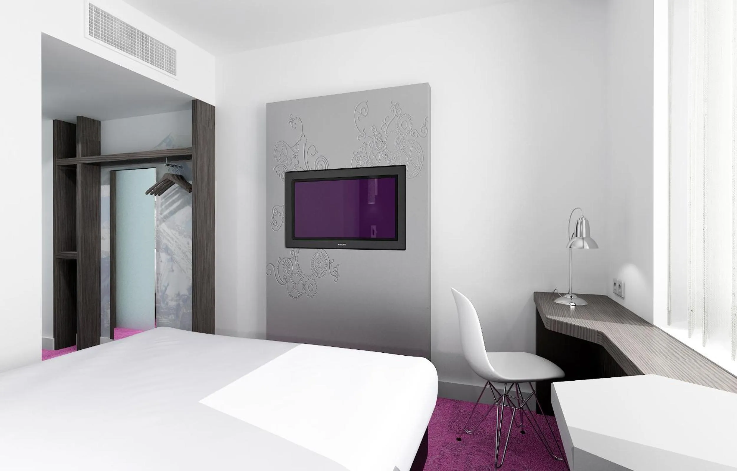 Bed in VISIONAPARTMENTS Place de Cornavin - contactless check-in