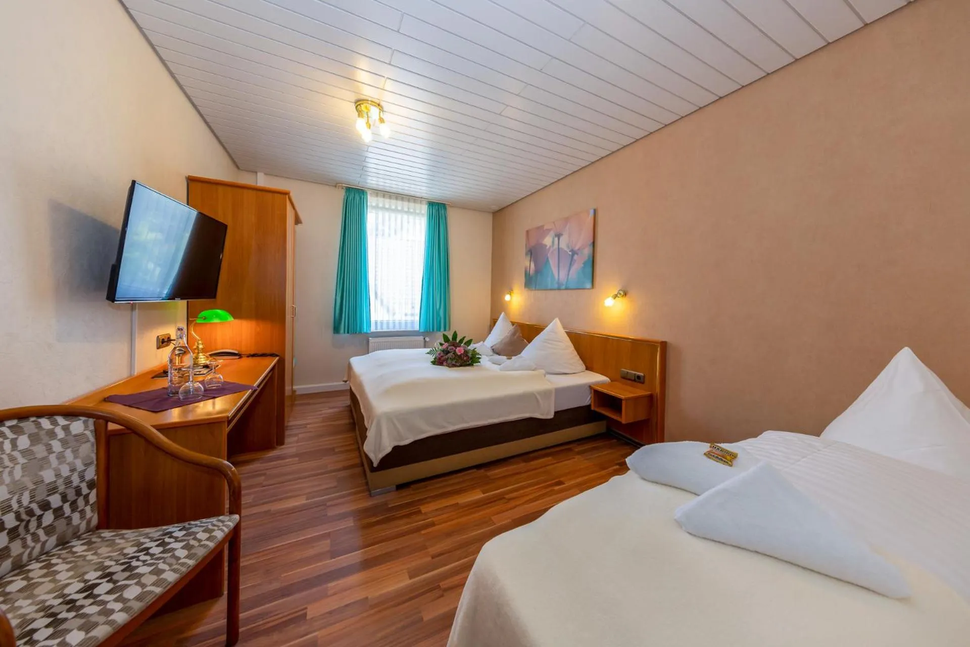 Bedroom, Bed in Landhotel Zum Niestetal