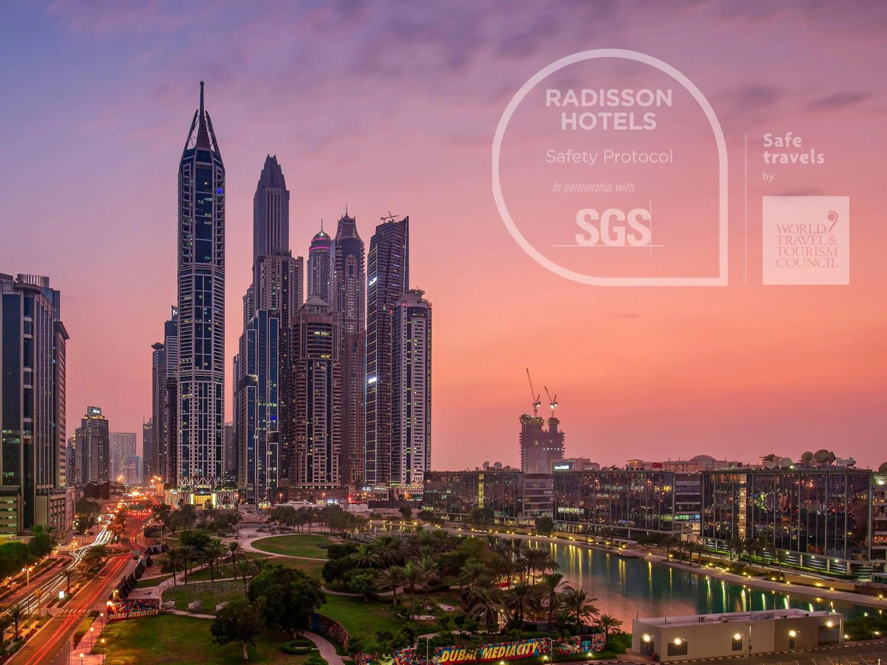 City view in Radisson Blu Hotel, Dubai Media City