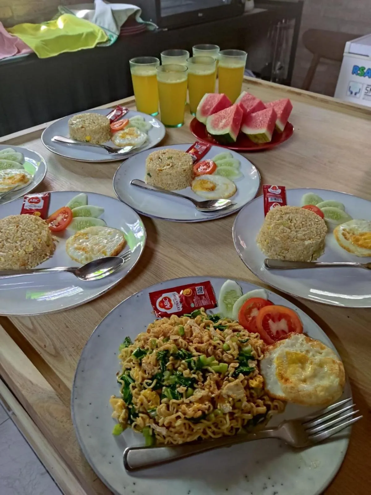 Breakfast in Coconut Tree Cottages