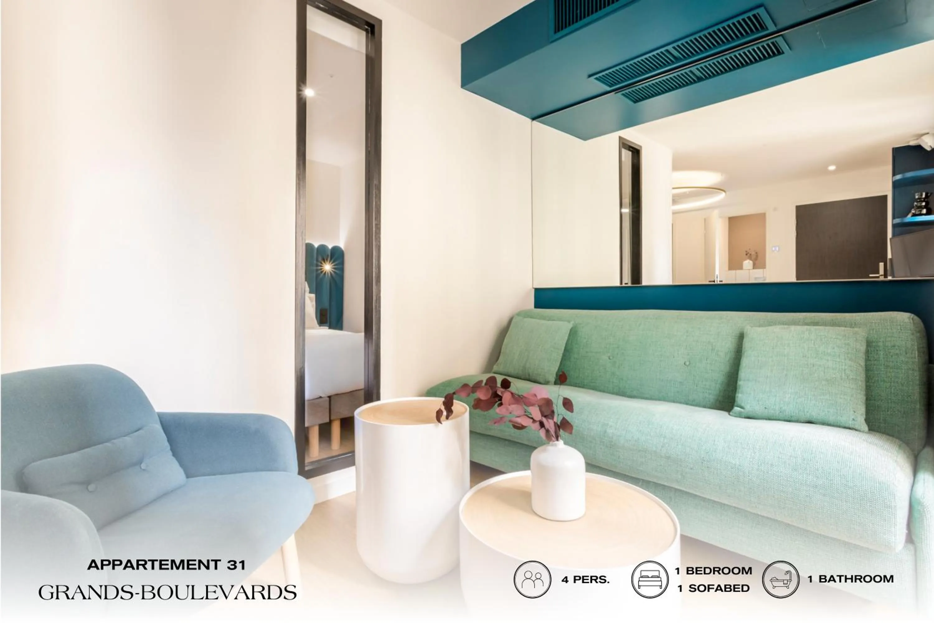 Living room in Beauquartier - Grands Boulevards