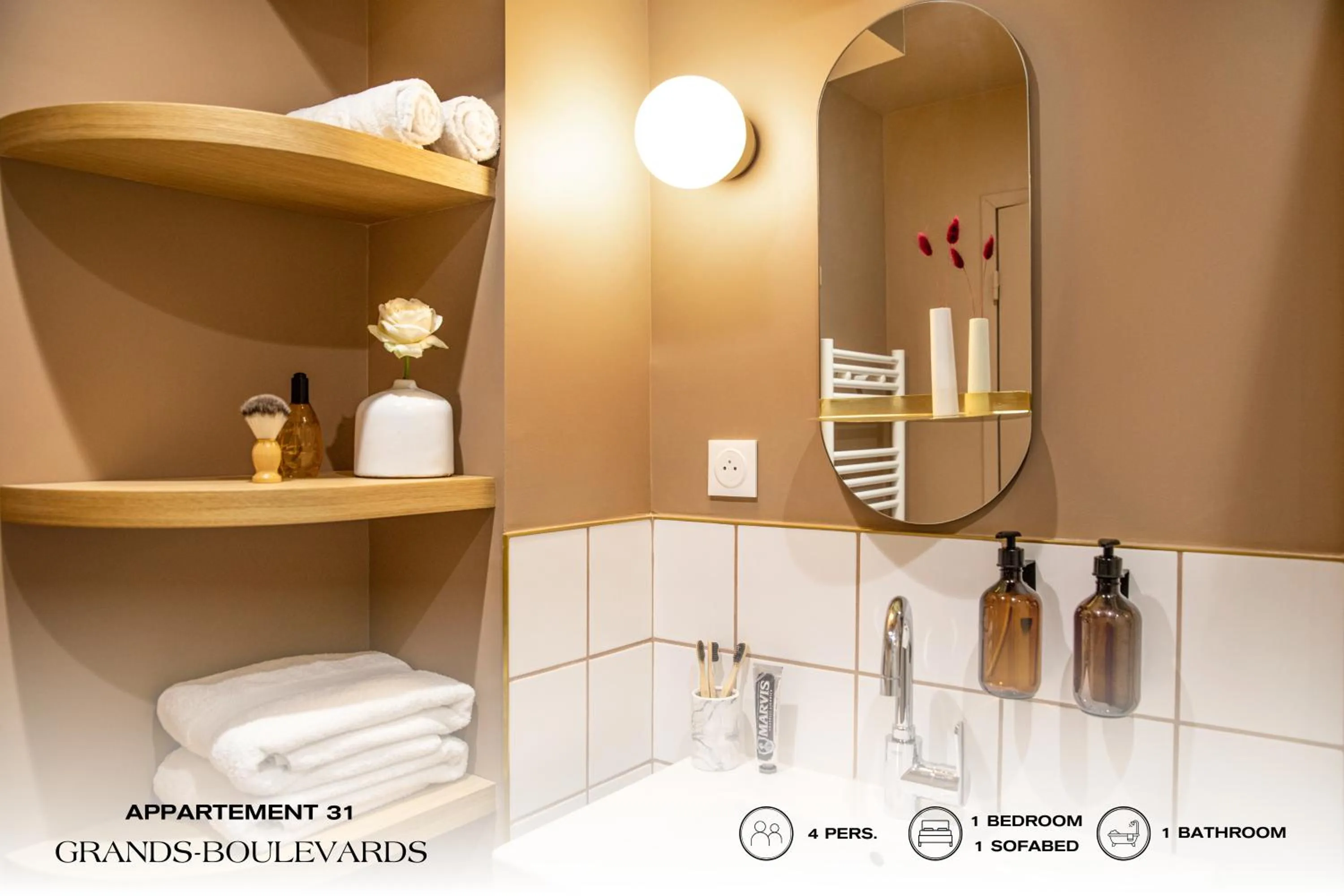 Bathroom in Beauquartier - Grands Boulevards