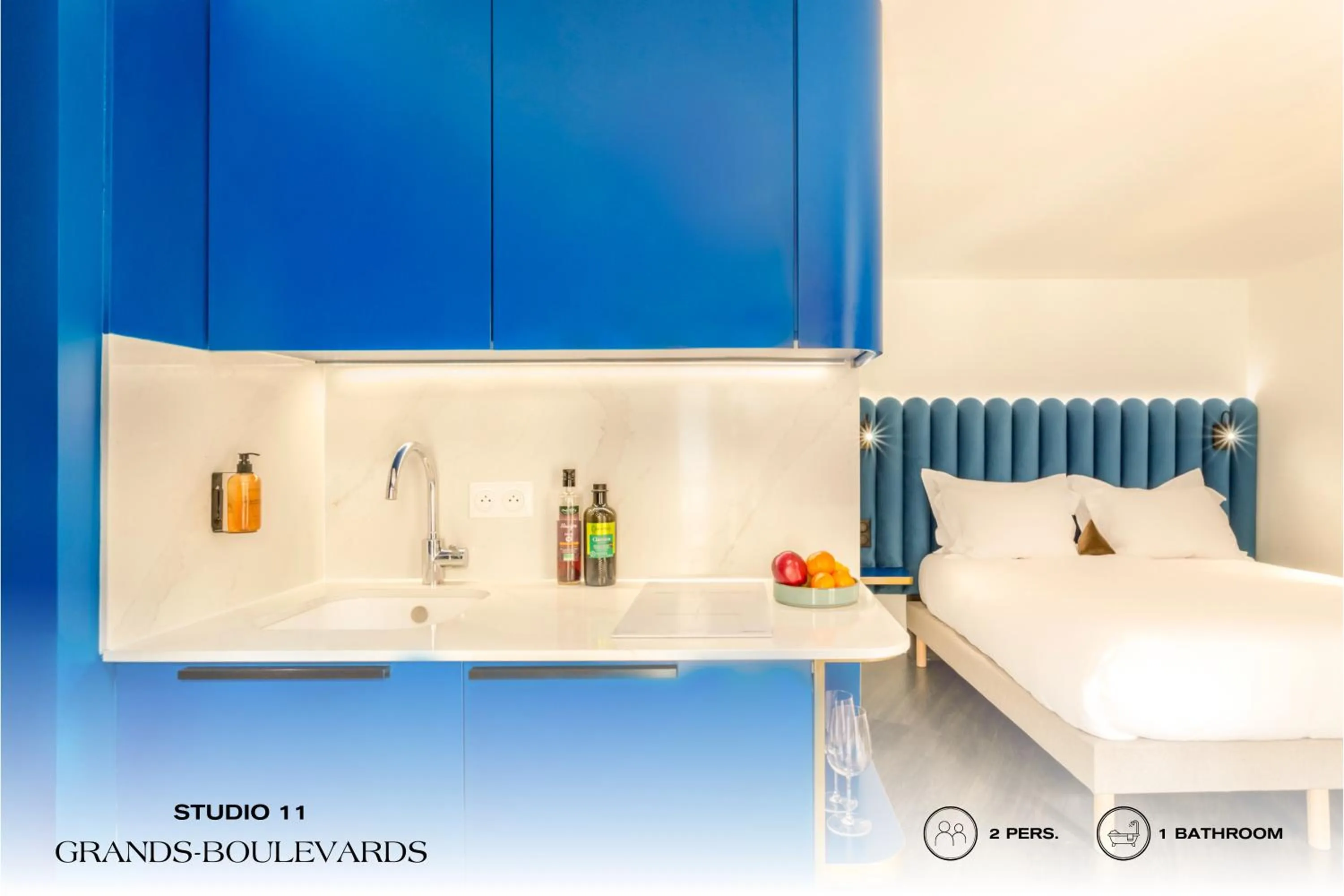 Kitchen or kitchenette, Bed in Beauquartier - Grands Boulevards