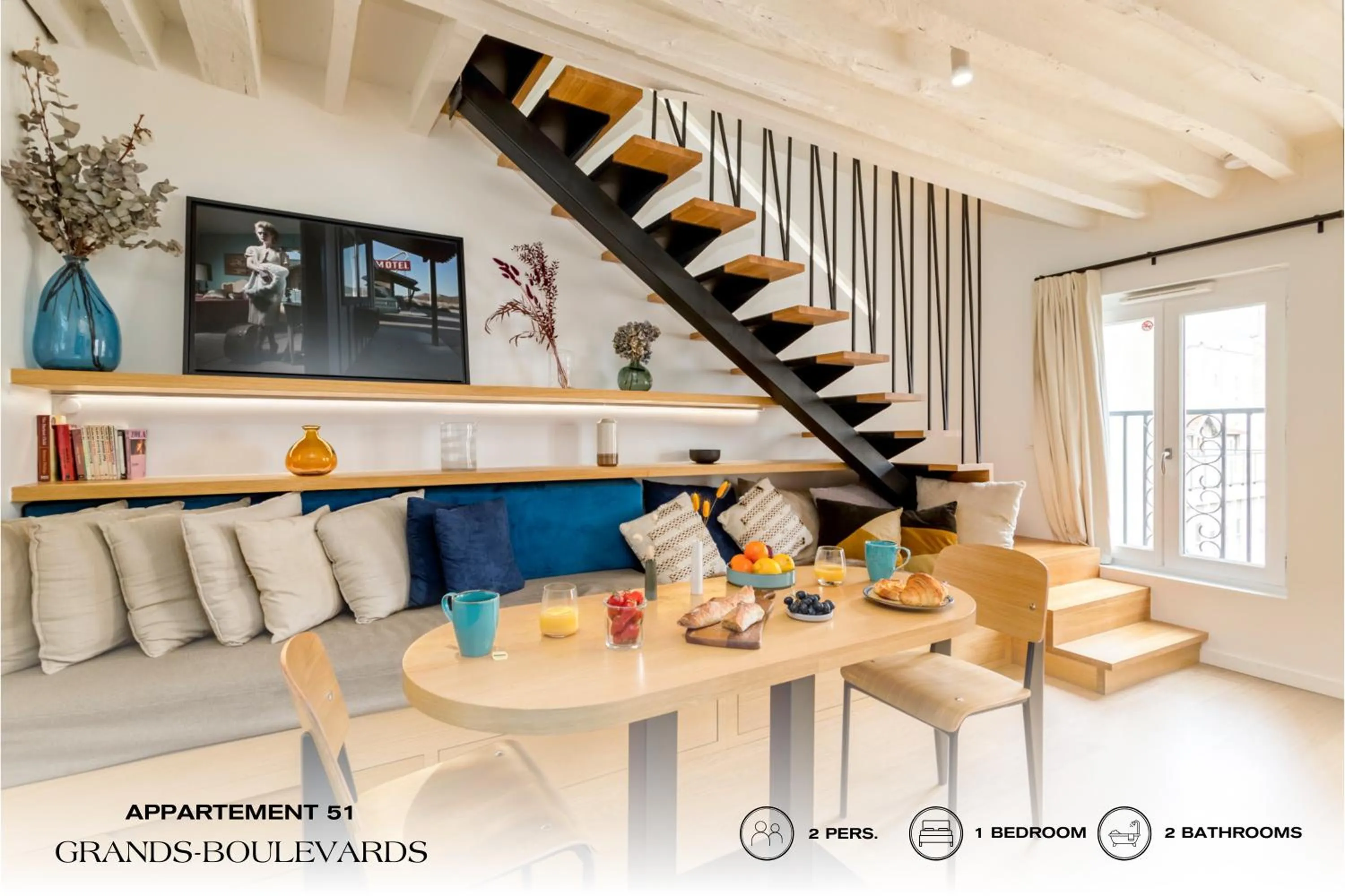 Living room in Beauquartier - Grands Boulevards