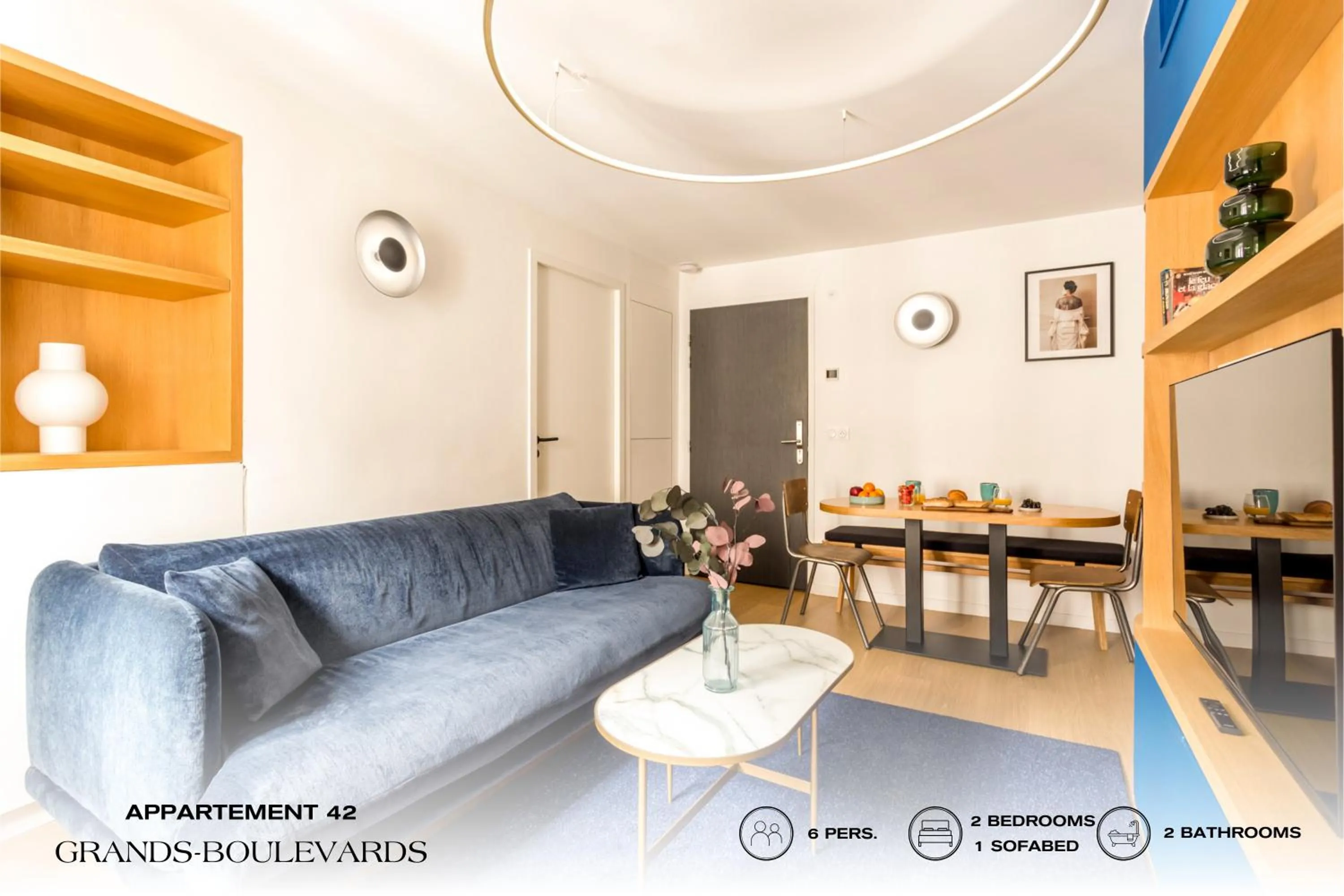 Living room in Beauquartier - Grands Boulevards