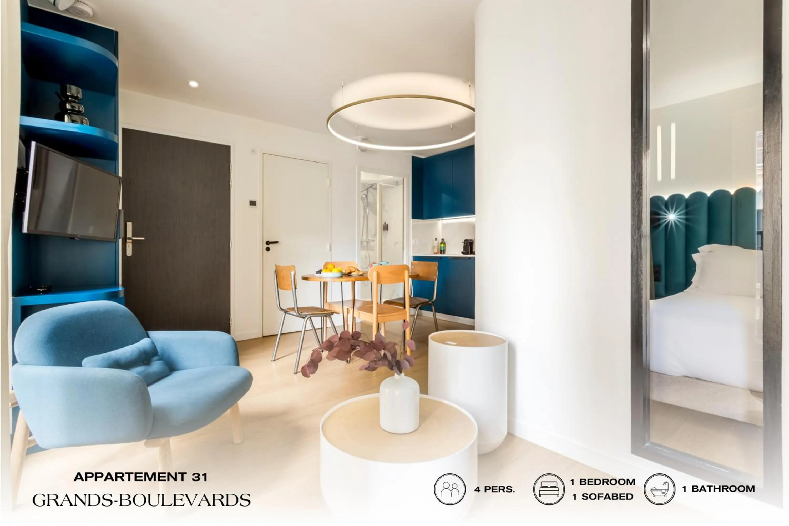 Living room in Beauquartier - Grands Boulevards