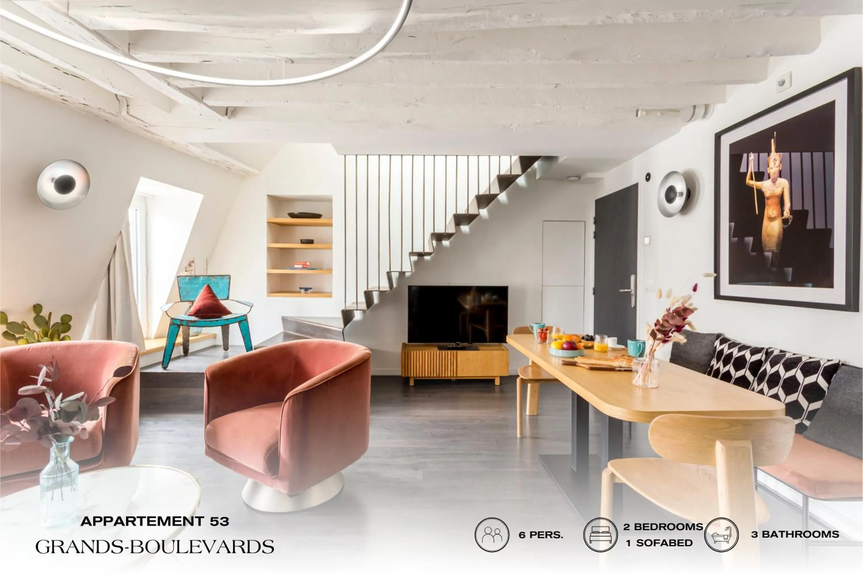 Living room in Beauquartier - Grands Boulevards