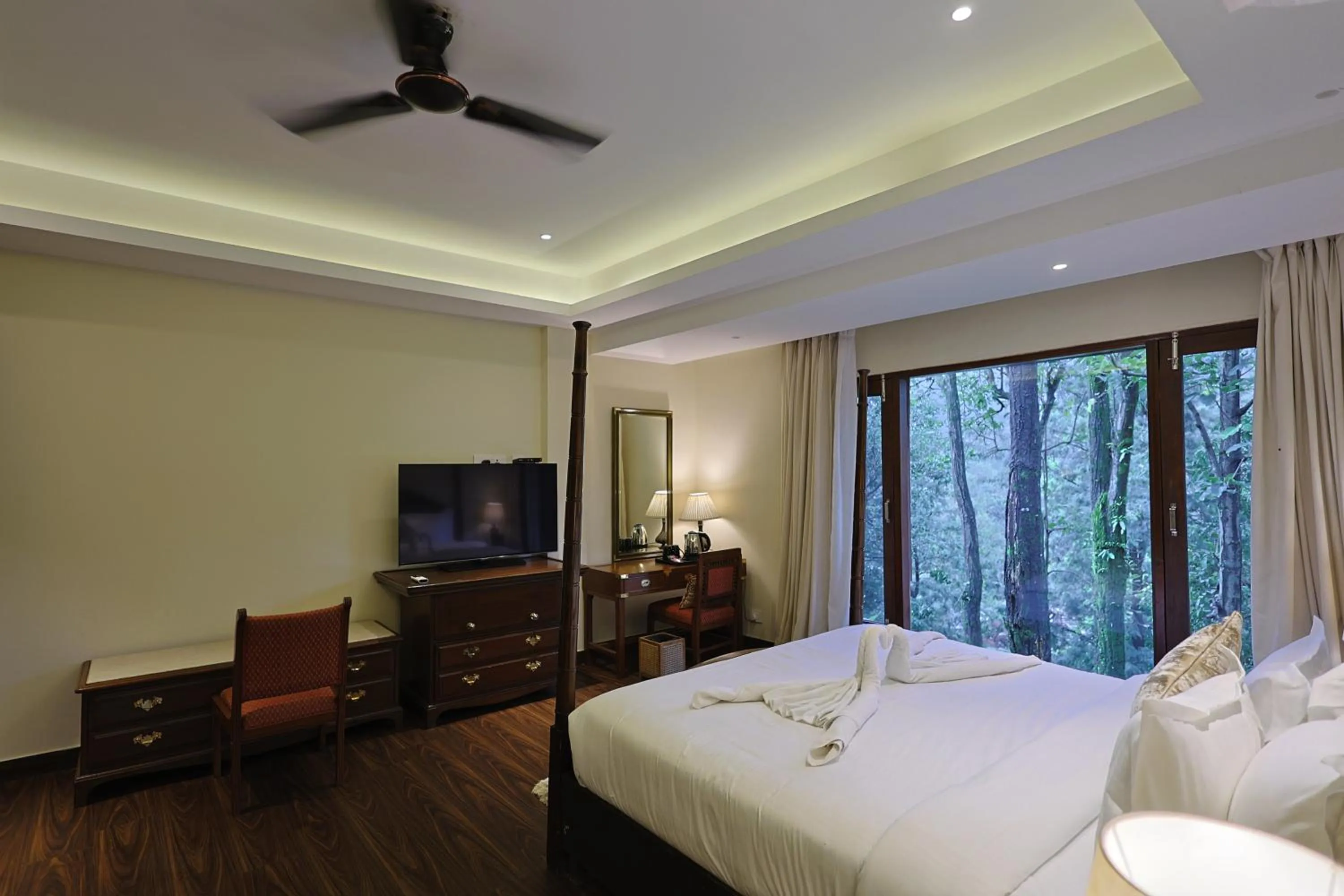 View (from property/room), Bed in Punarnava Resort & Spa
