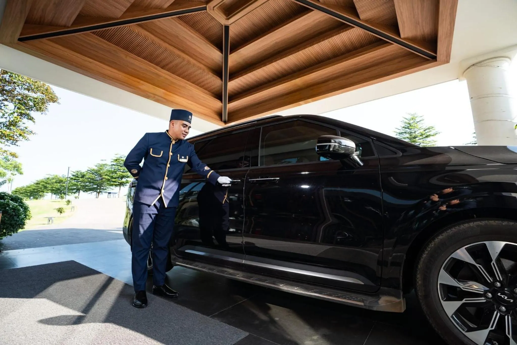 Parking in The Five Resort & Golf Hoang Gia Ninh Binh