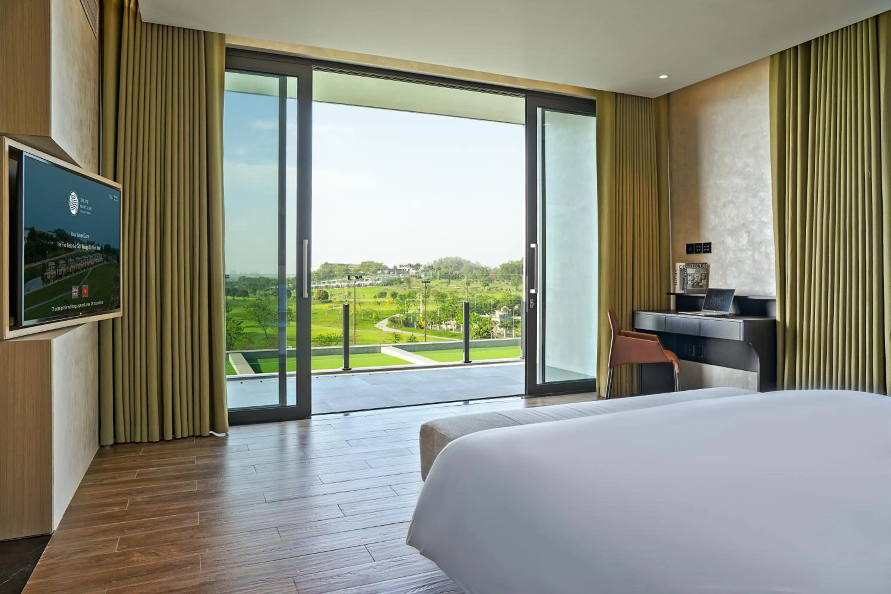 View (from property/room), Bed in The Five Resort & Golf Hoang Gia Ninh Binh