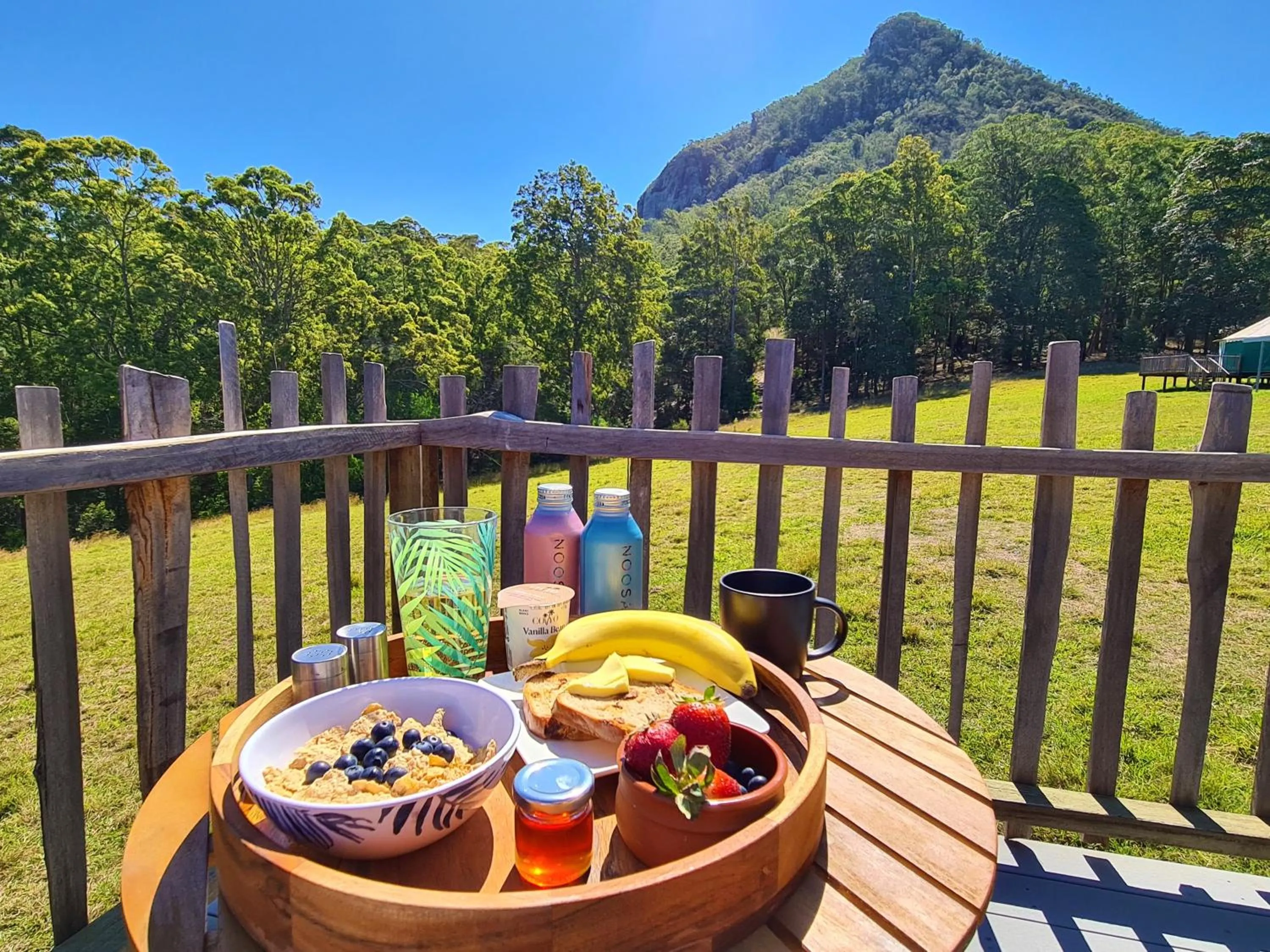 Continental breakfast in Noosa Eco Retreat