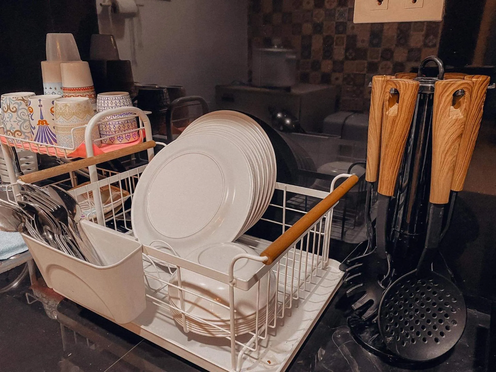 Kitchen or kitchenette in Cozy Themed 2BR TownHouse - near Clark Airport - TRP1