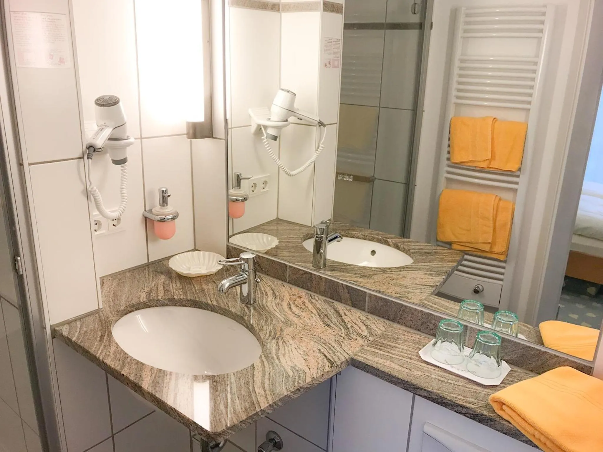 Shower in Hotel Birkenhof