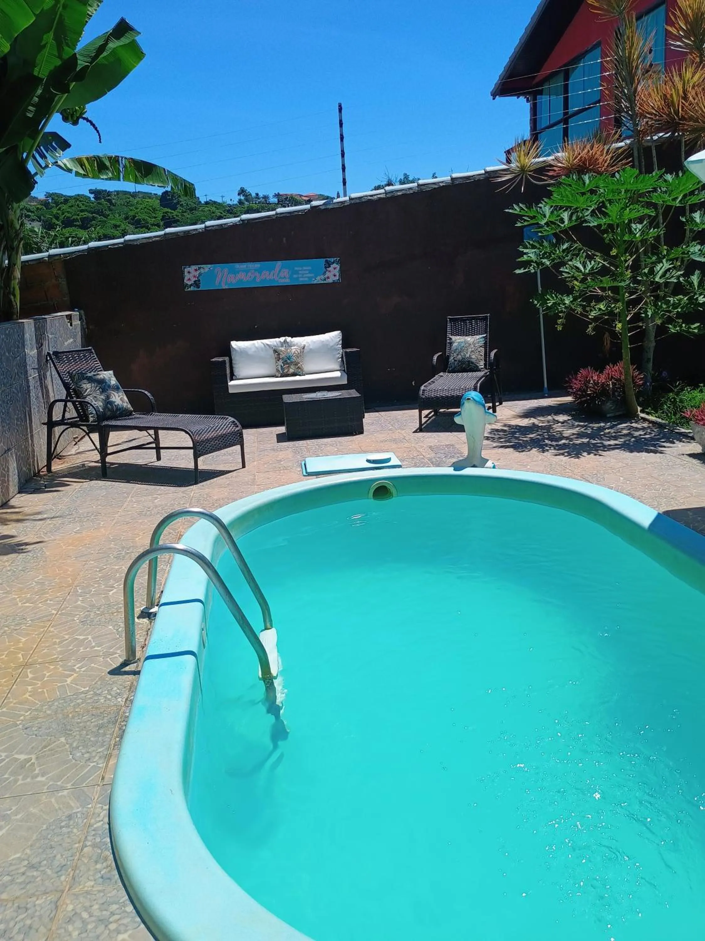 Pool view in Namorada Brava Guest House