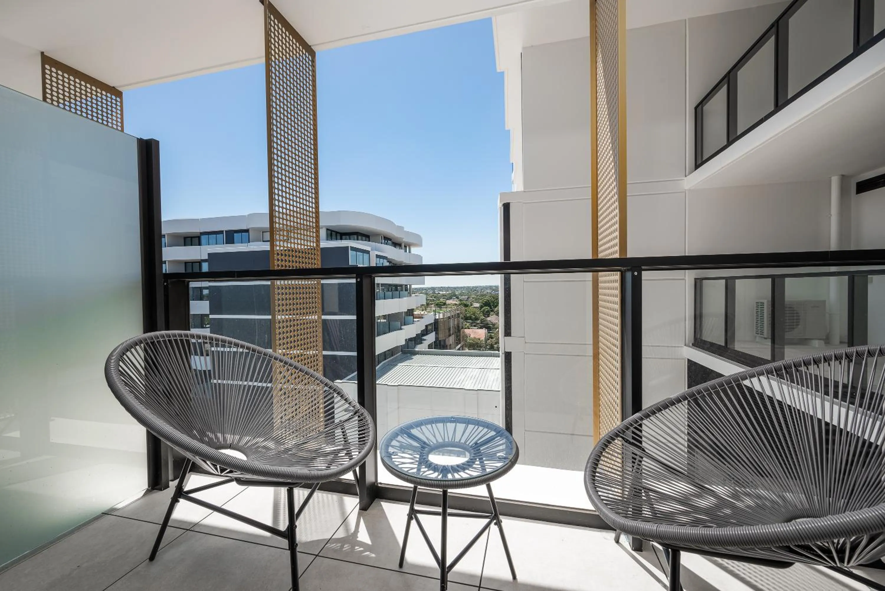 Balcony/Terrace in Oros Hotel and Apartments