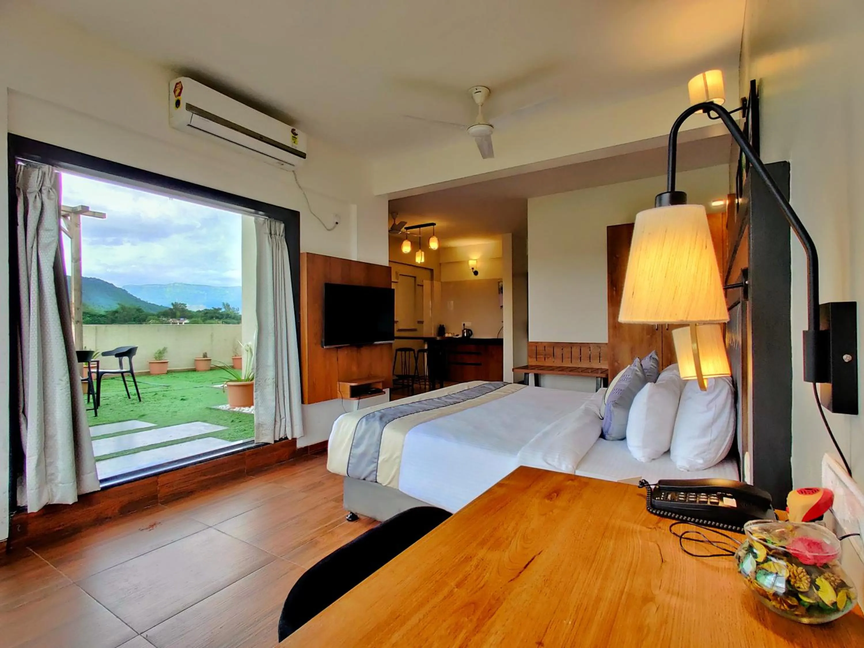 Bed in Pushpam Sanskruti Resort Karjat