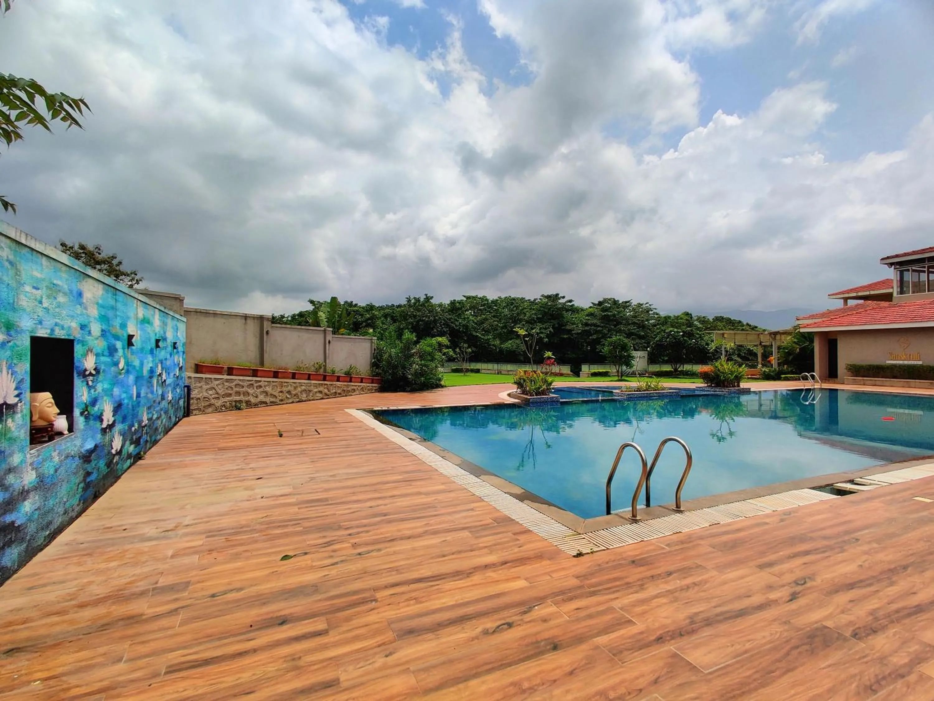 Swimming pool in Pushpam Sanskruti Resort Karjat