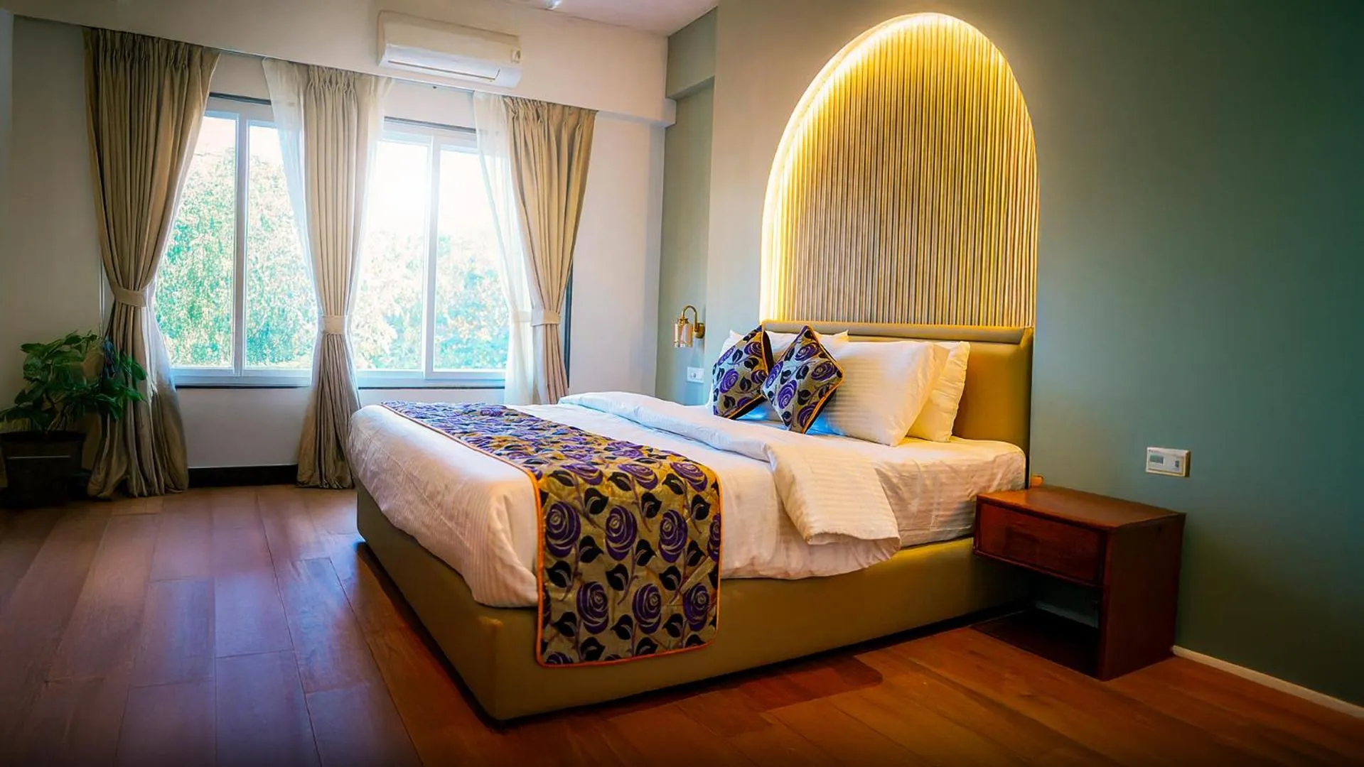 Bed in Pushpam Sanskruti Resort Karjat