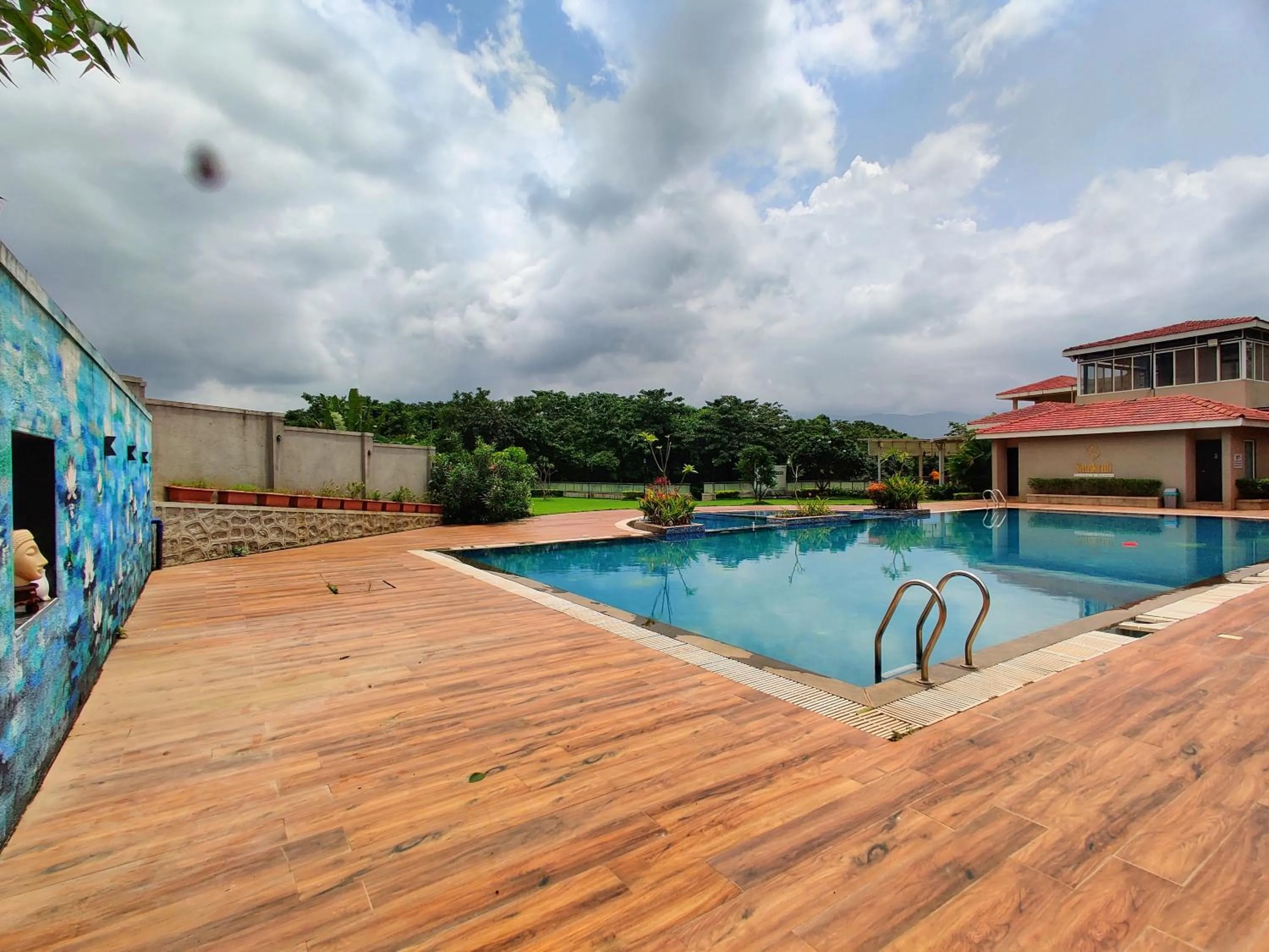 Swimming pool in Pushpam Sanskruti Resort Karjat