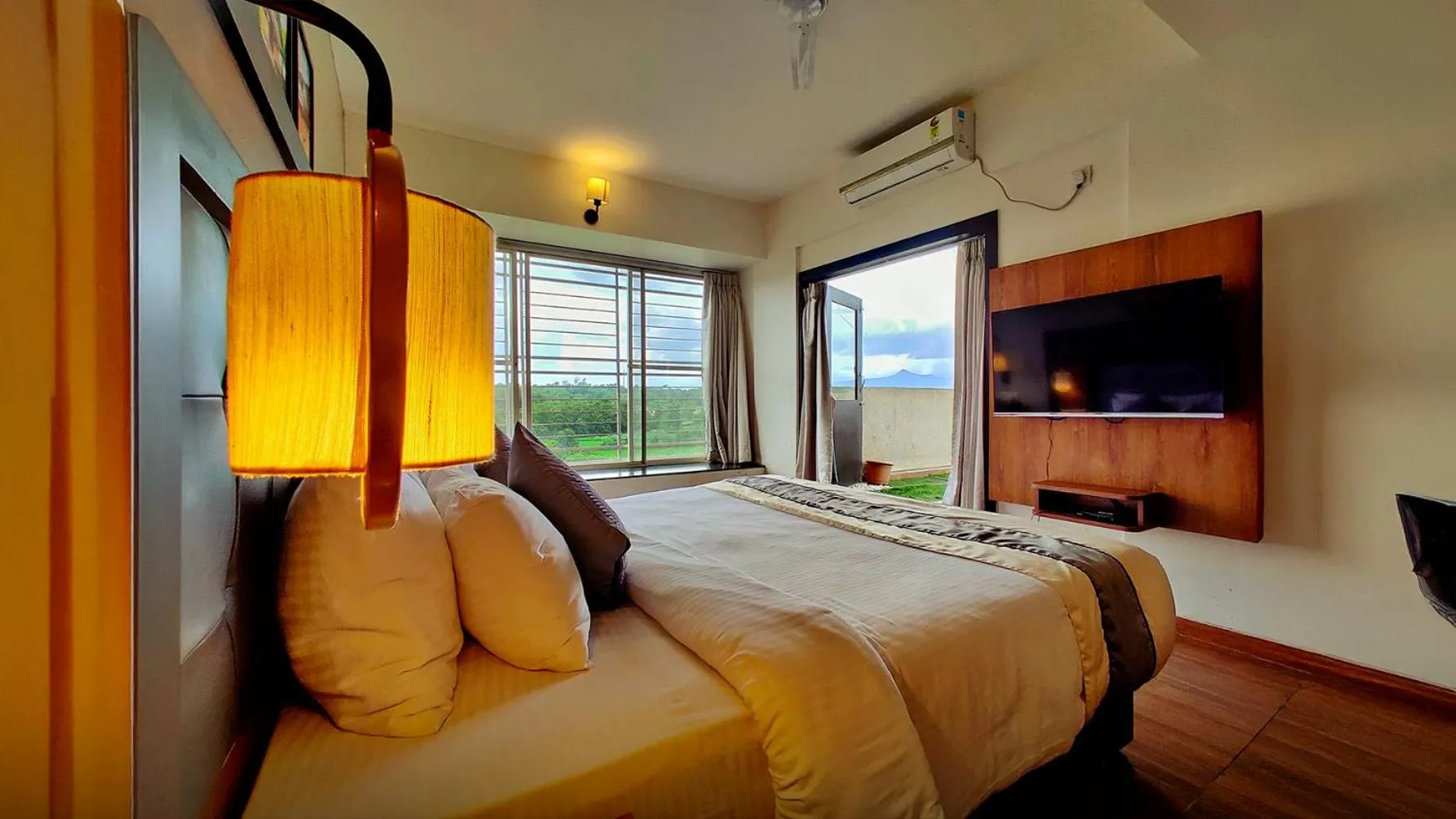 Bed in Pushpam Sanskruti Resort Karjat