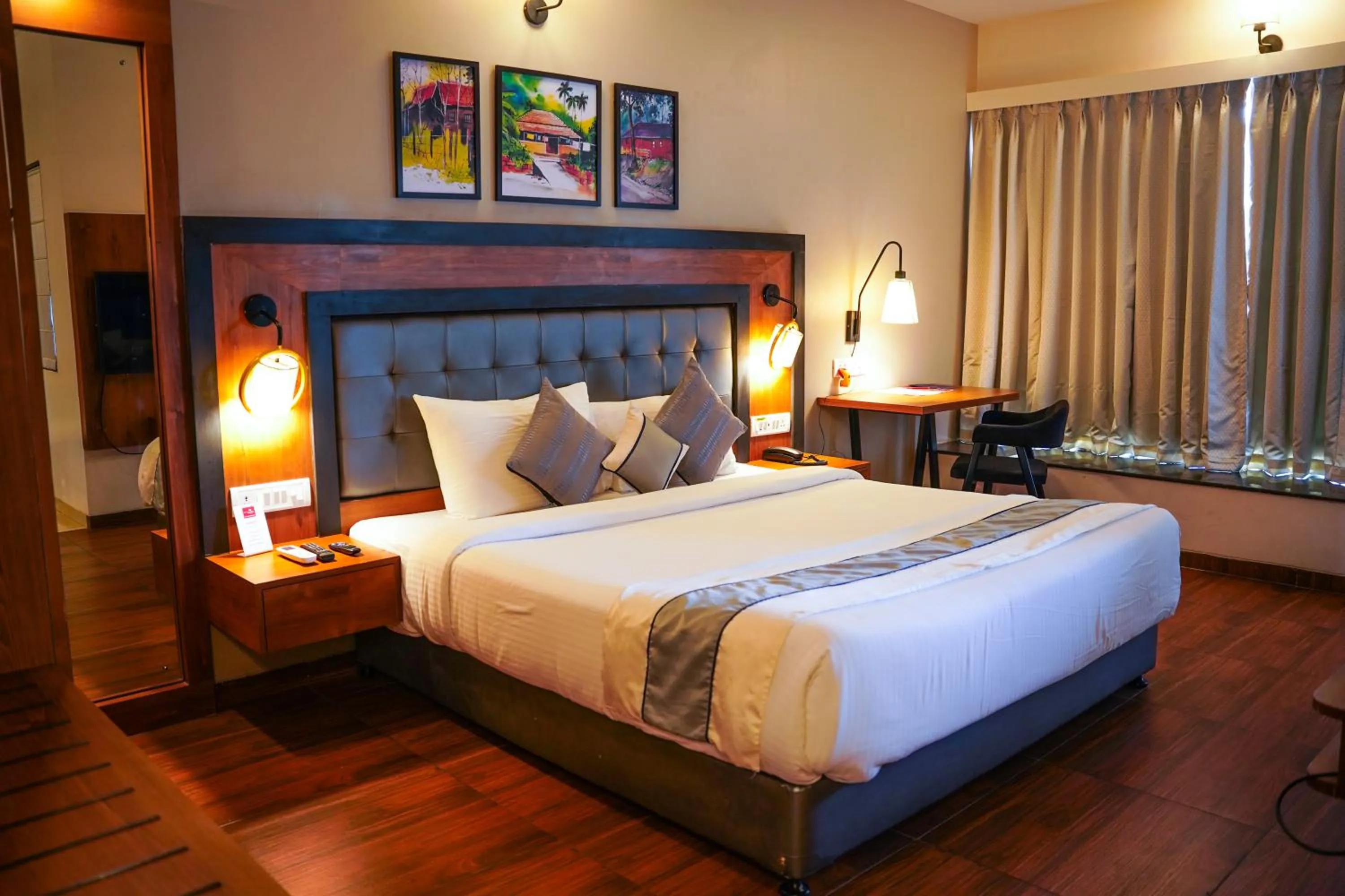 Bed in Pushpam Sanskruti Resort Karjat