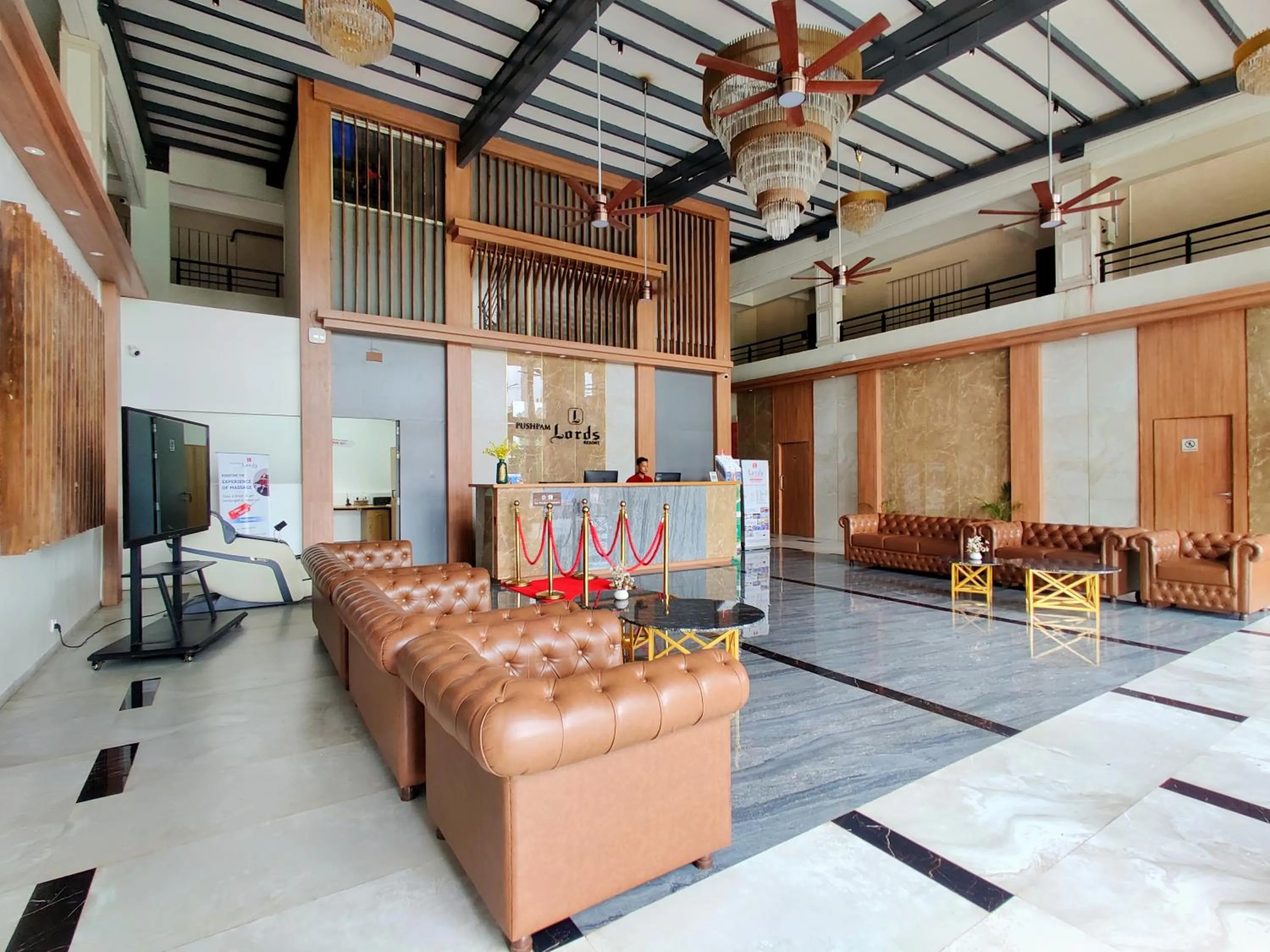 Lobby or reception in Pushpam Sanskruti Resort Karjat