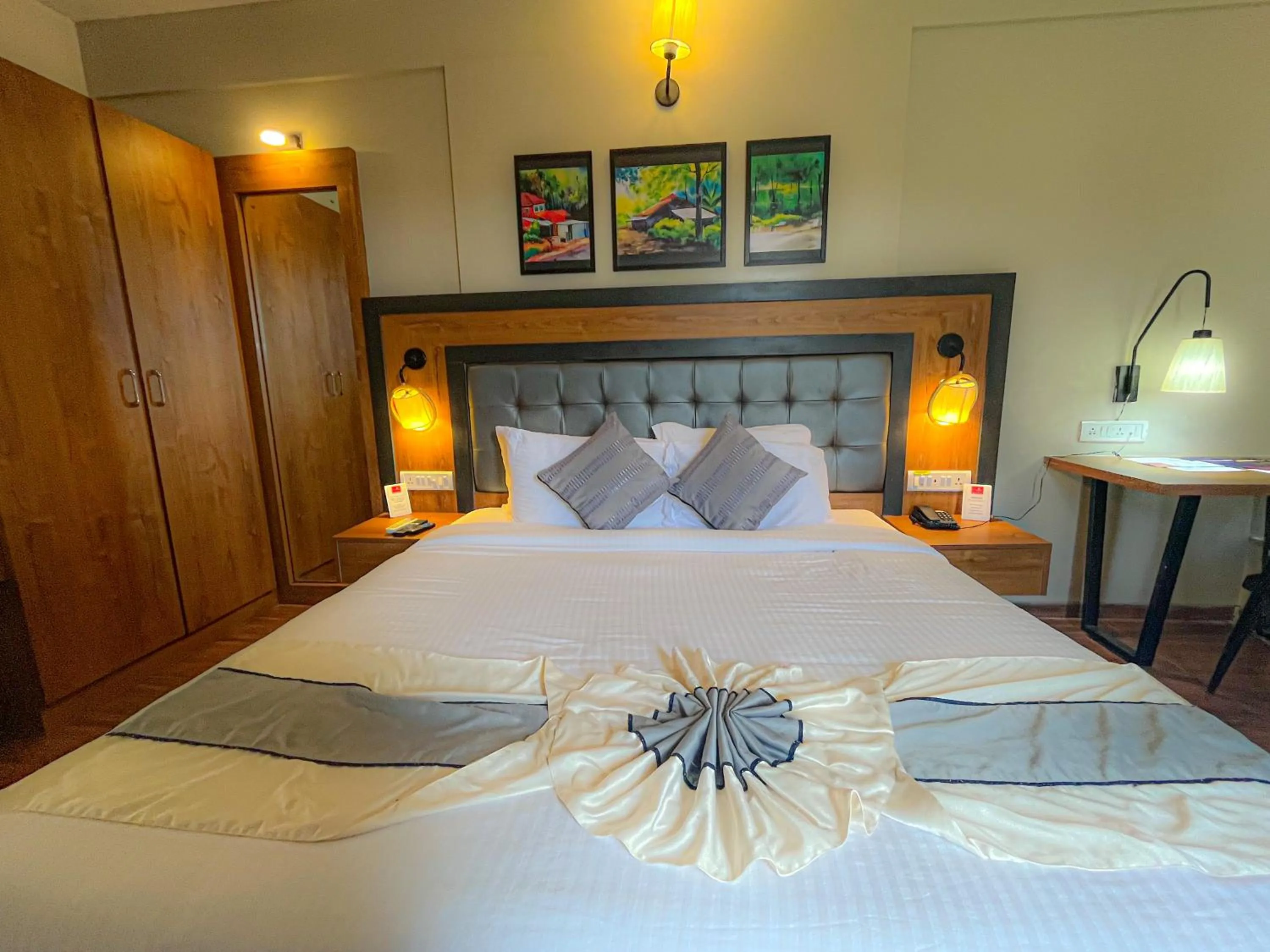 Bed in Pushpam Sanskruti Resort Karjat