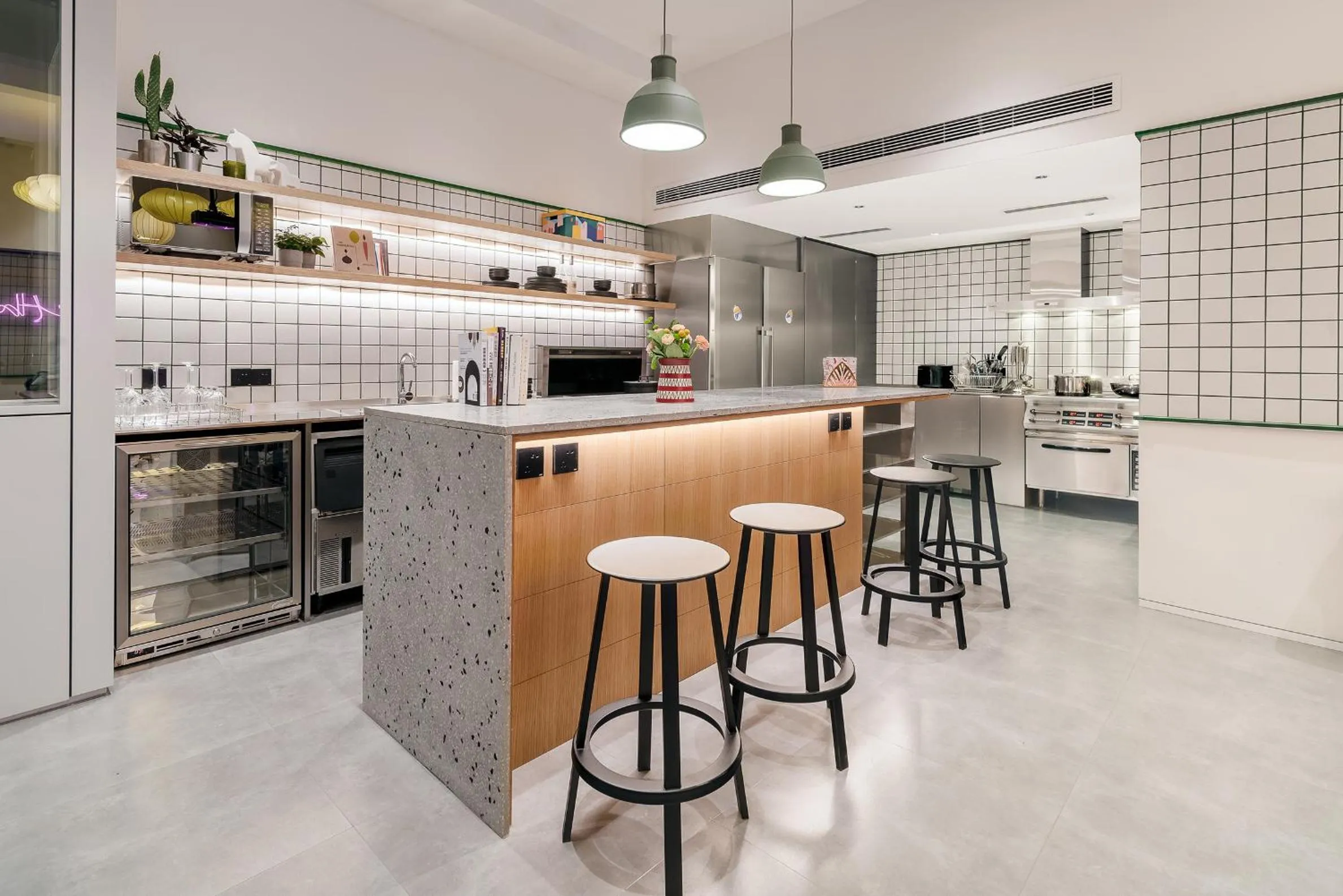 Communal kitchen in Stey Beijing Sanlitun Boutique Hotel