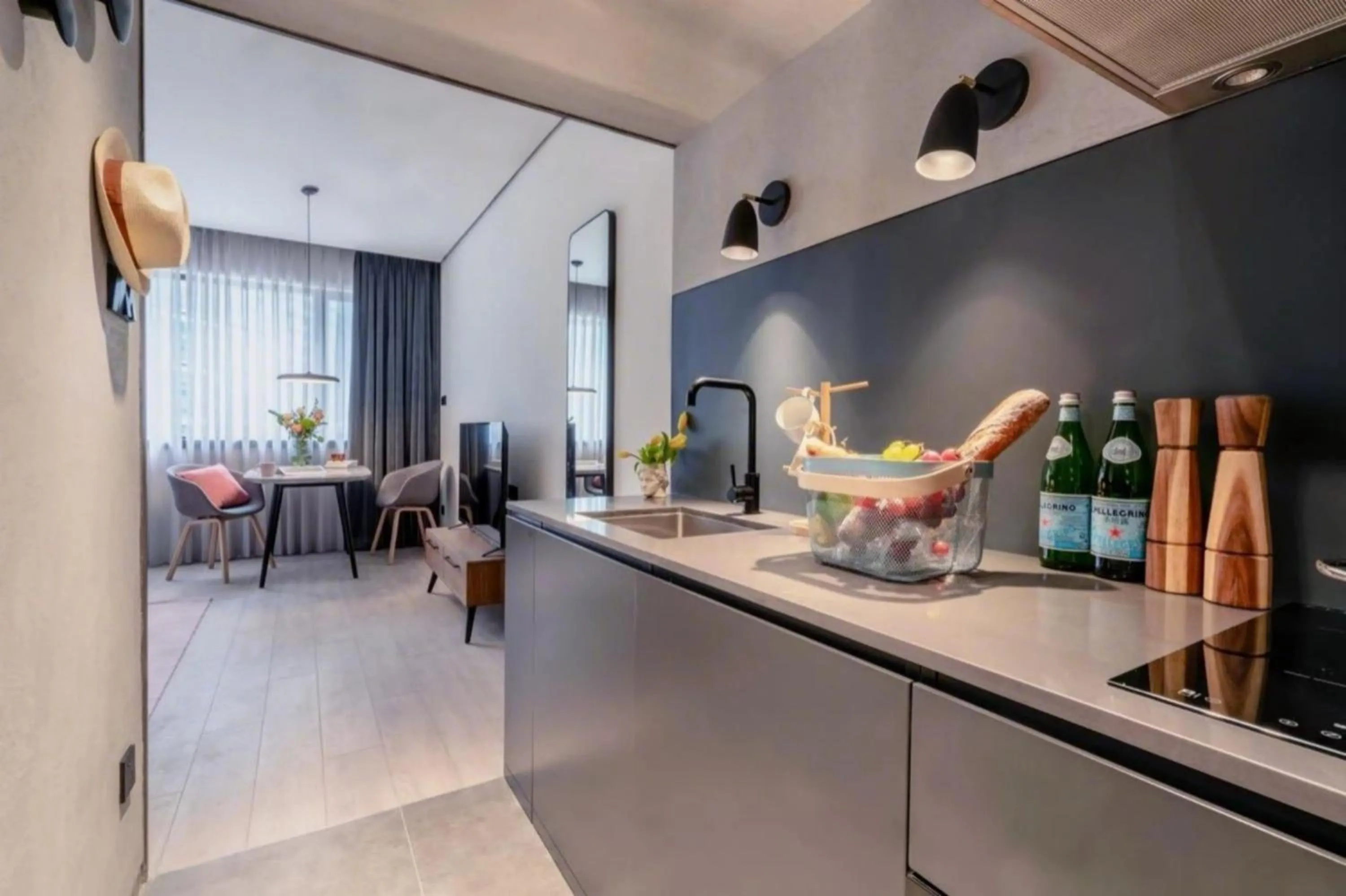 Kitchen or kitchenette in Stey Beijing Sanlitun Boutique Hotel