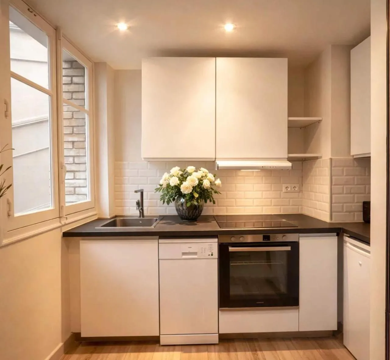 Kitchen or kitchenette in Champs-Elysées - Prestige apartment with lift avenue Matignon