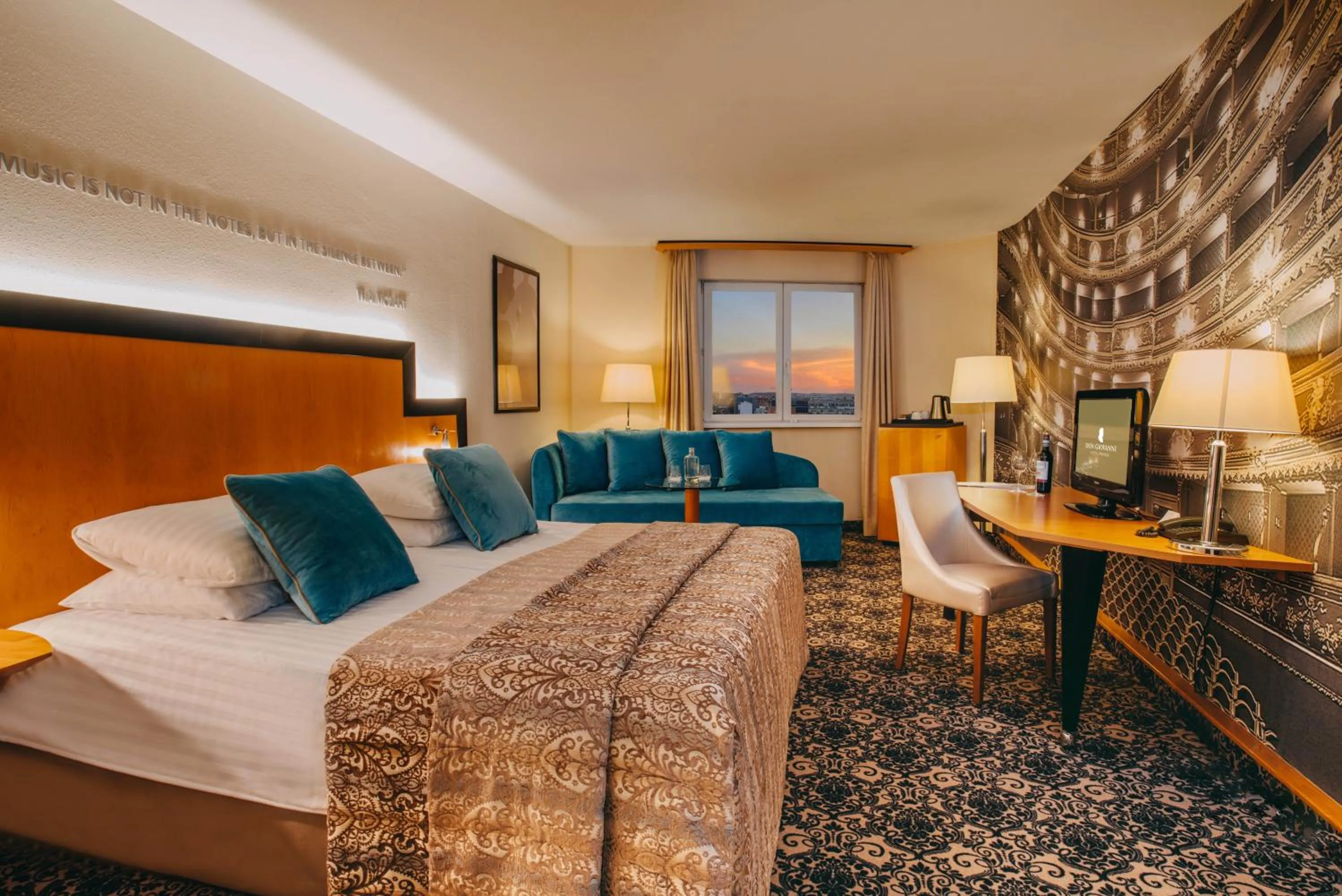 Executive Double Room with Panoramic City View and Executive Lounge in Don Giovanni Hotel Prague - Great Hotels of The World