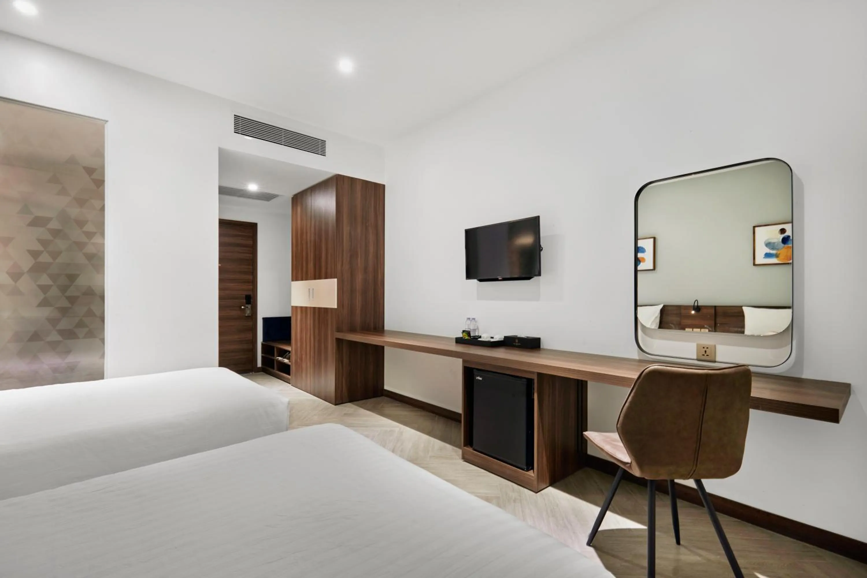 Bed in CHAU KHUONG HOTEL