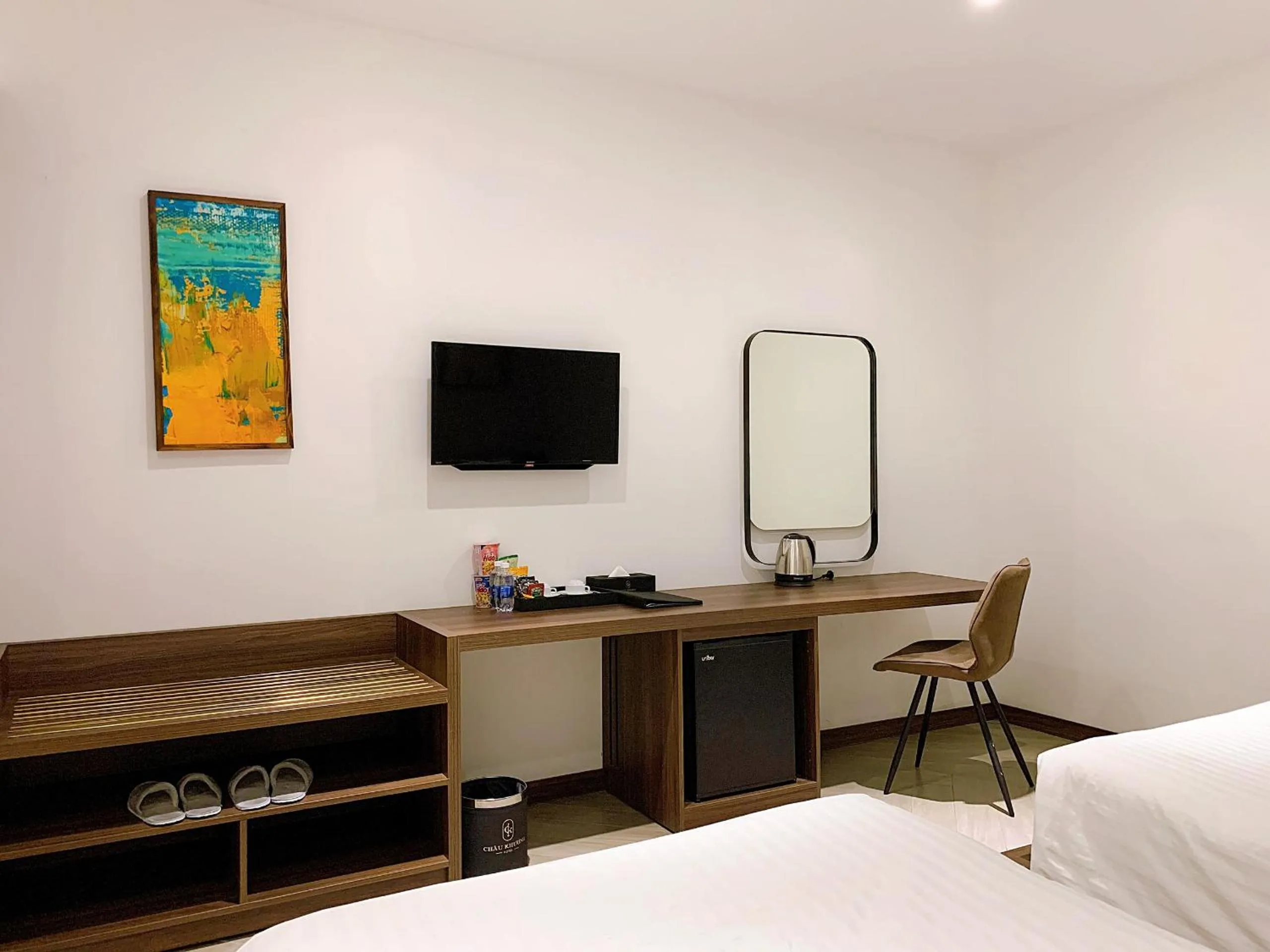 Bed in CHAU KHUONG HOTEL