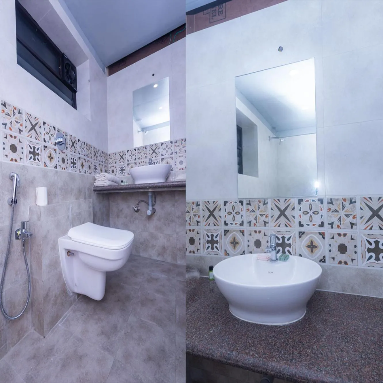 Toilet in Hotel Spring Height Hotels Near Mall De Goa