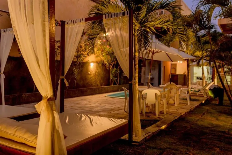 Garden, Bed in Pousada Água Viva