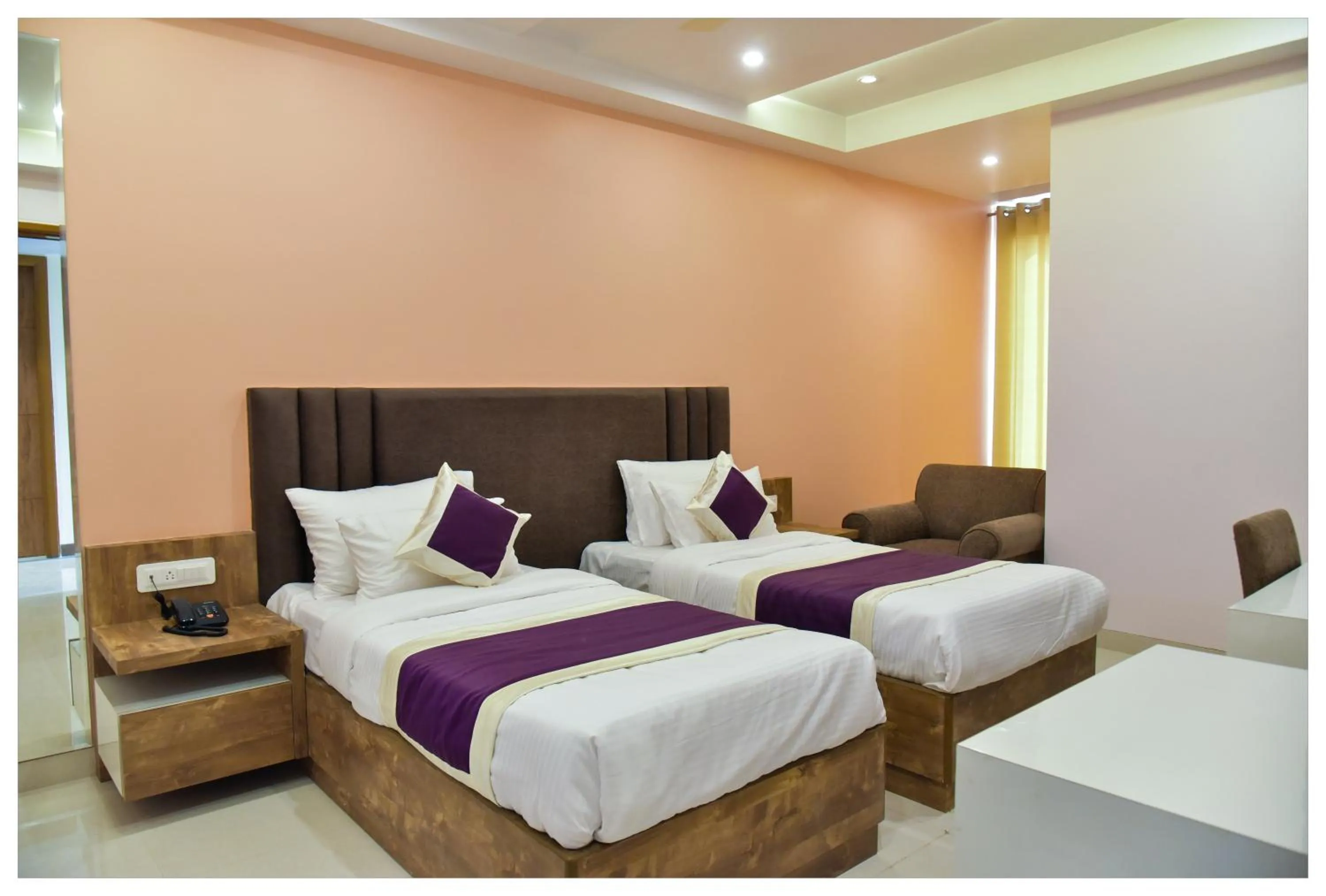 Bed in Hotel Siddharsh Heritage