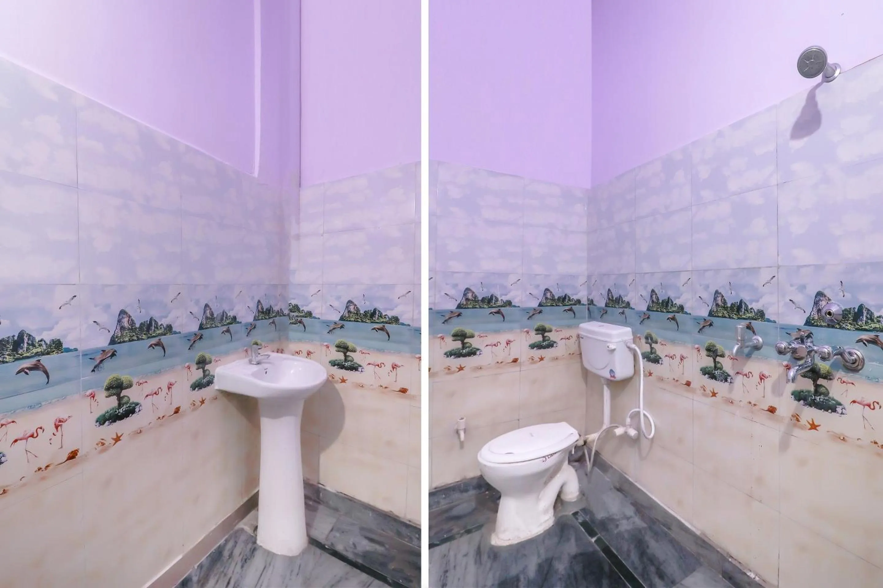 Bathroom in Hotel O Primrose Hotel's Near Noida Sector 76 Metro Station