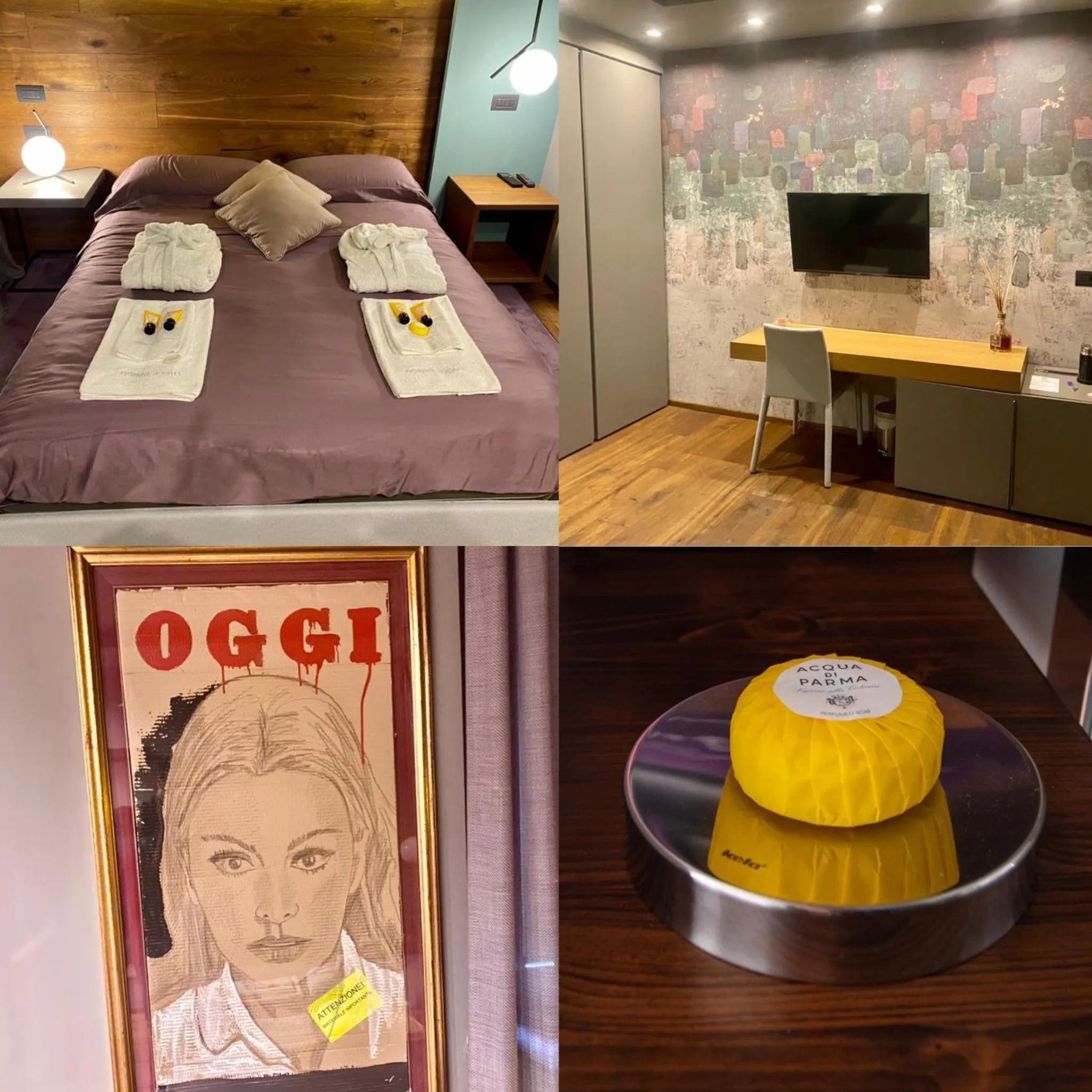 Bed in Fiorini Rooms Pescasseroli